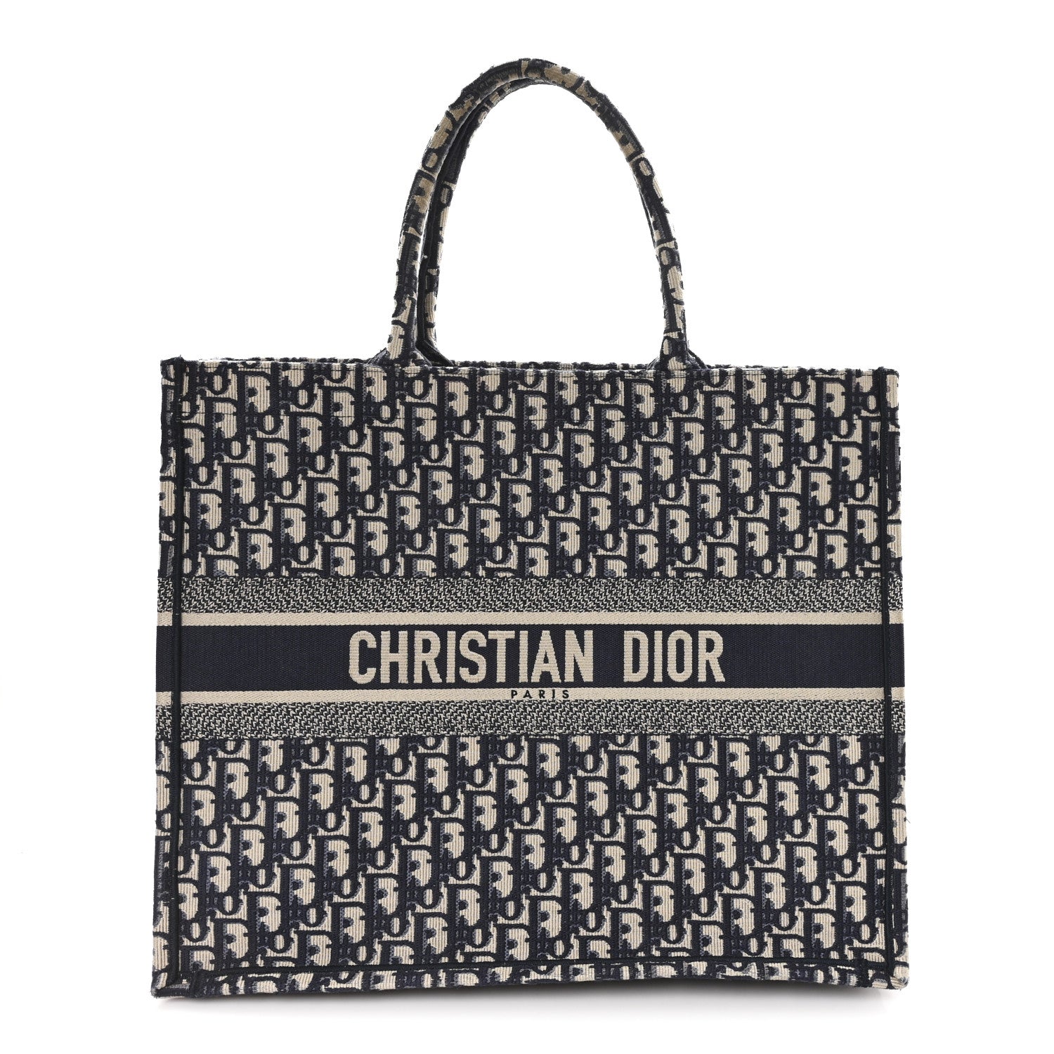 【フリーマーケット】Christian Dior BOOK TOTE Christian Dior Oblique Large Book Tote Blue Multicolor 1838688
