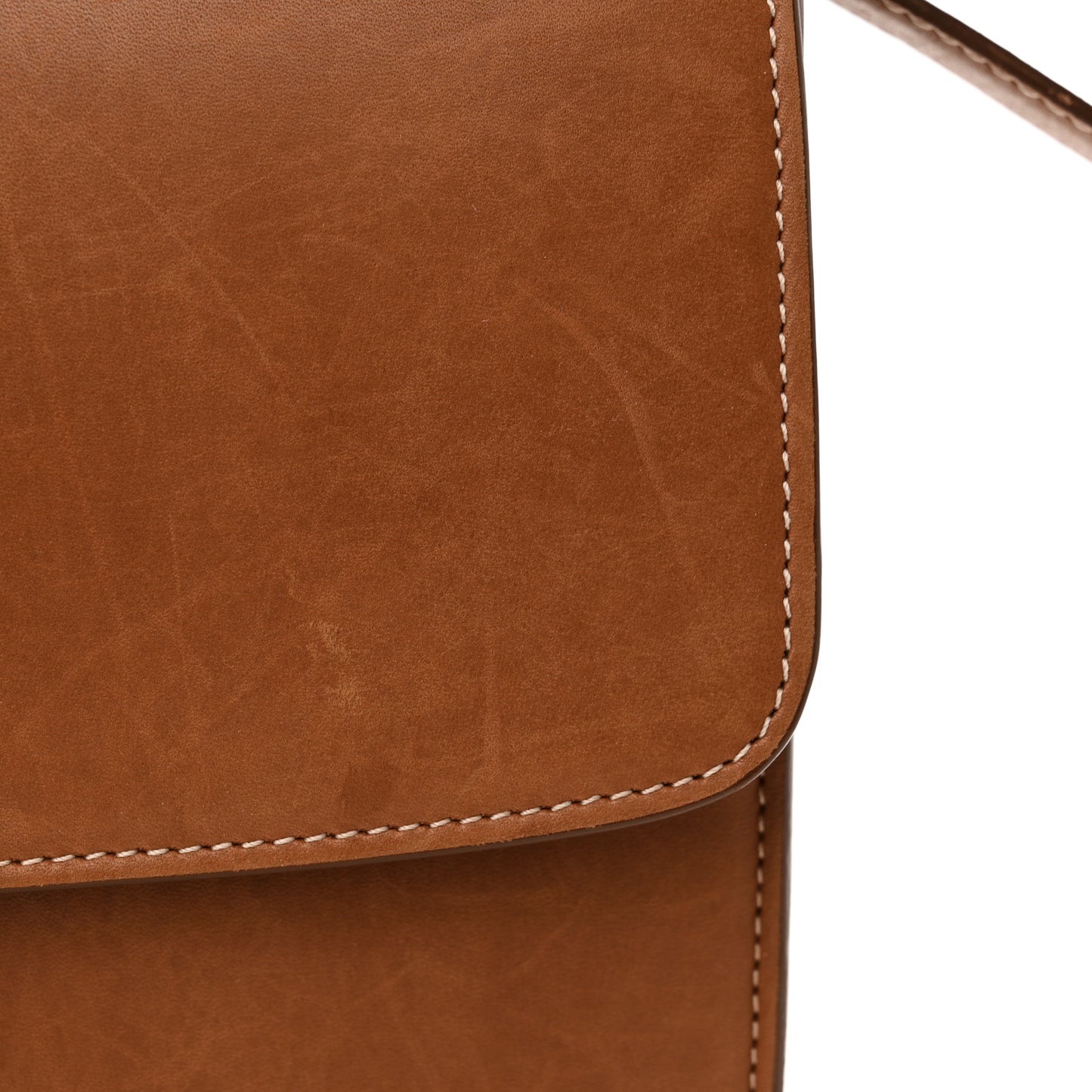 Natural Calfskin Medium Classic Box Flap Bag Tan