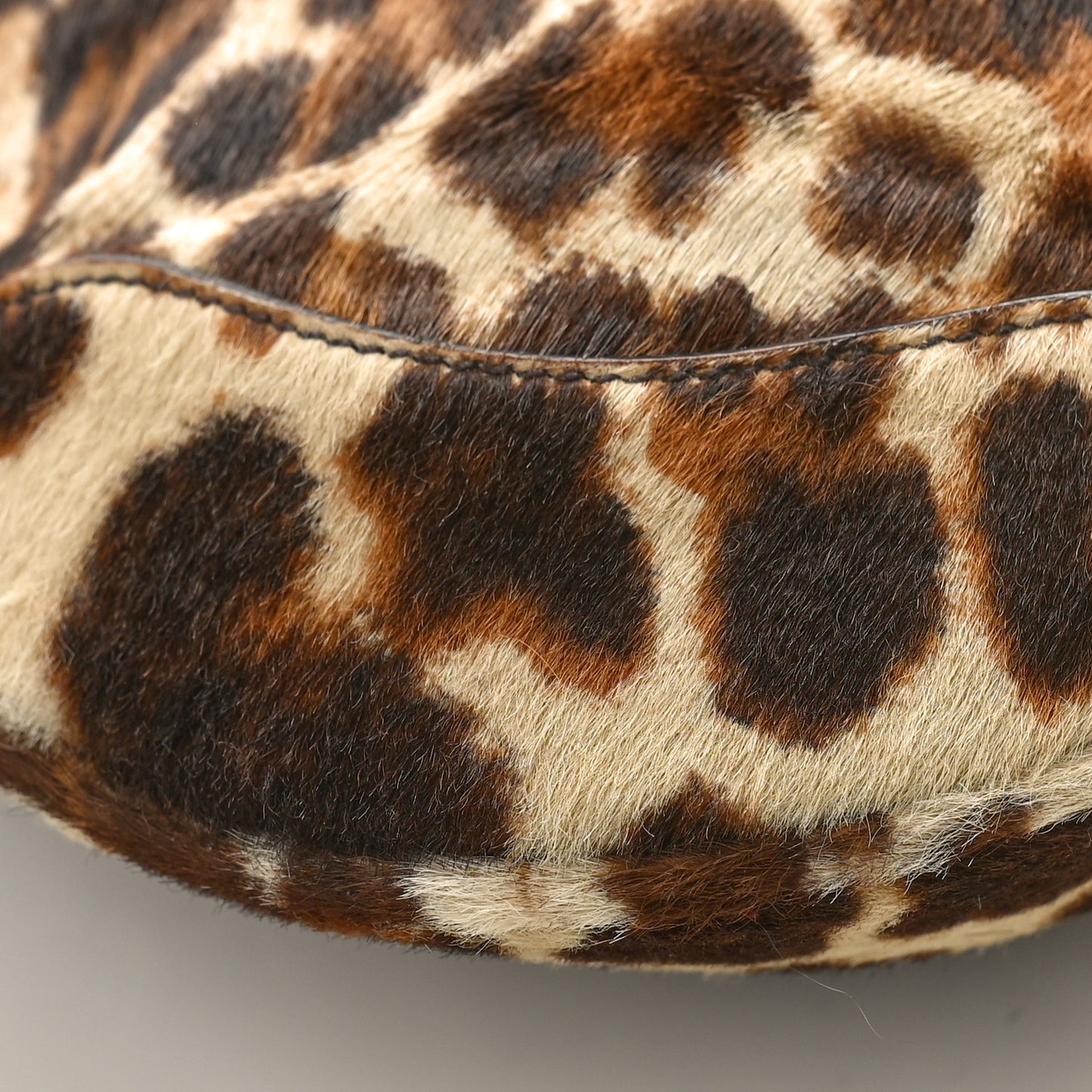 Cavallino Leopard Print Shoulder Bag Avorio