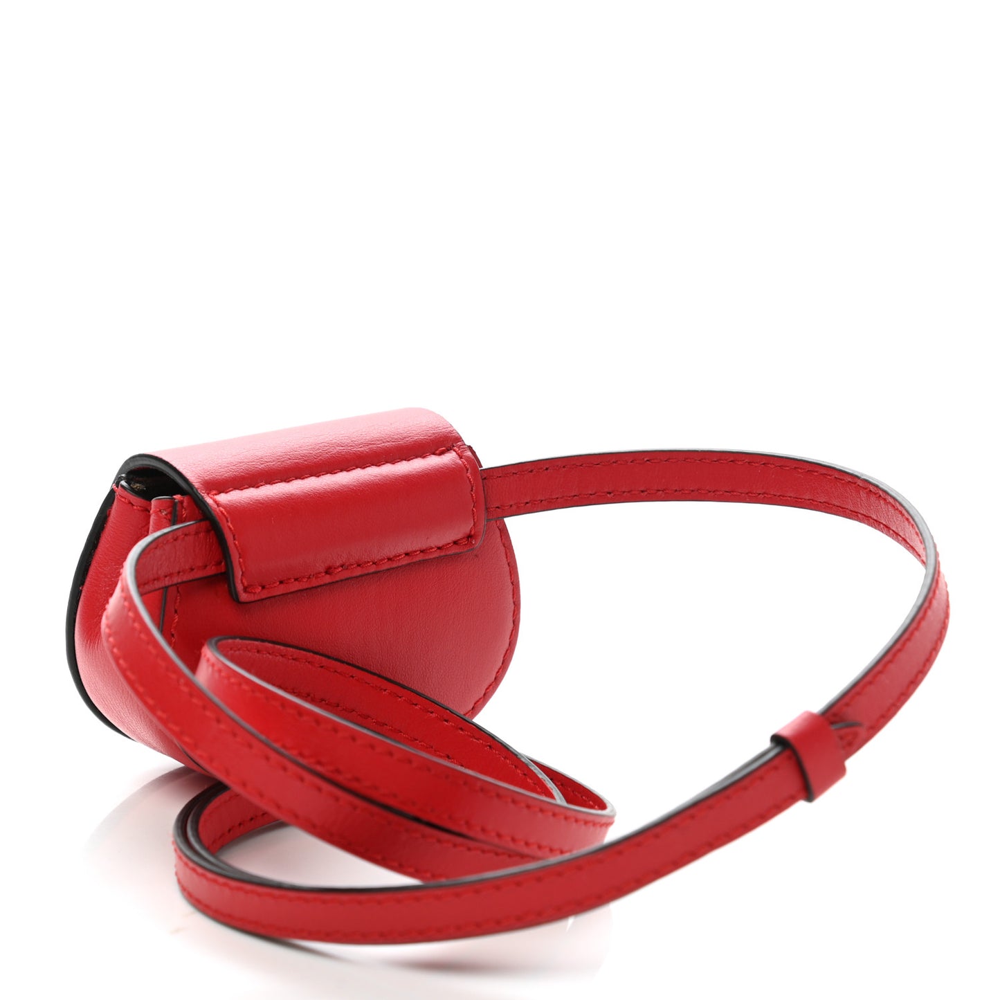 Shiny Calfskin Mini Drew Bracelet Bag Juicy Red