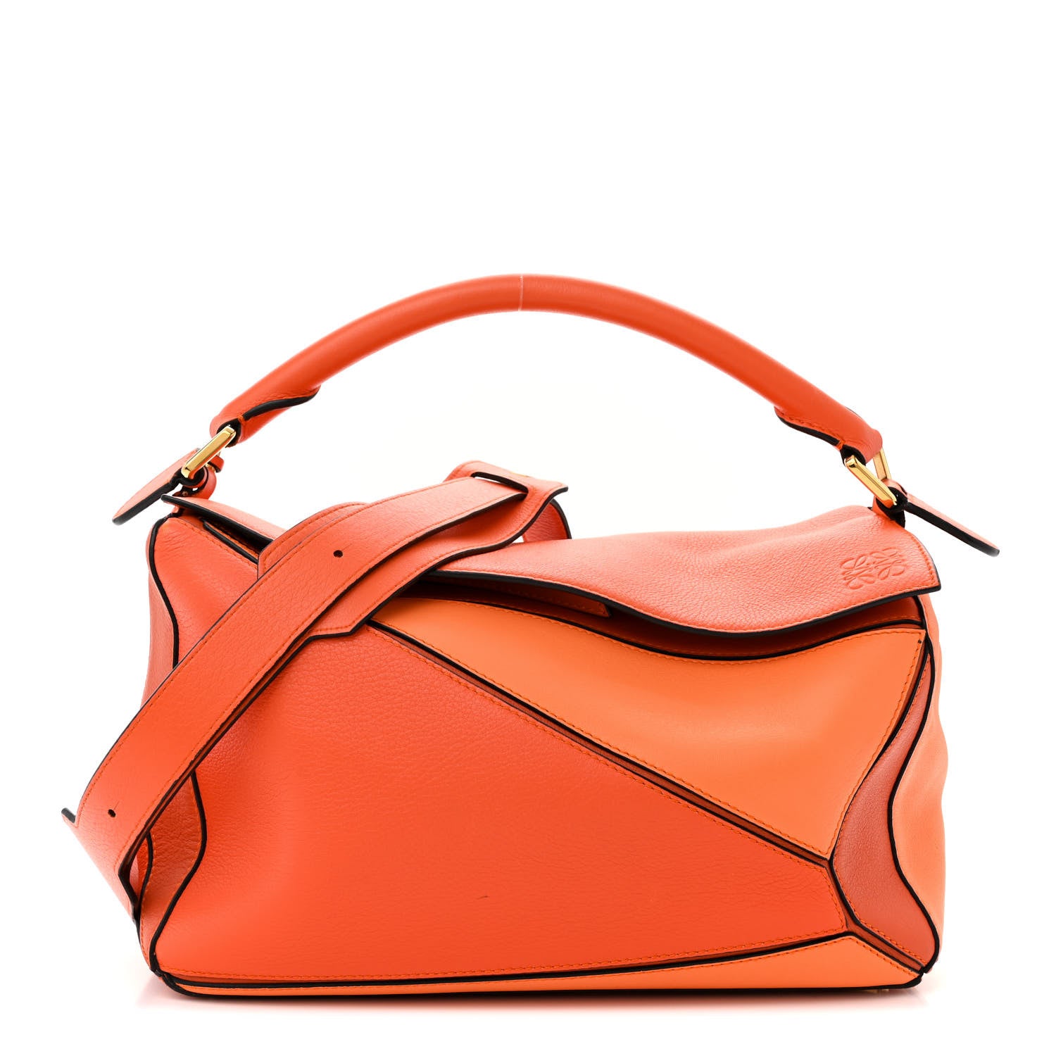 Loewe Calfskin Medium Puzzle Bag Spice Orange Pumpkin 1 of 19
