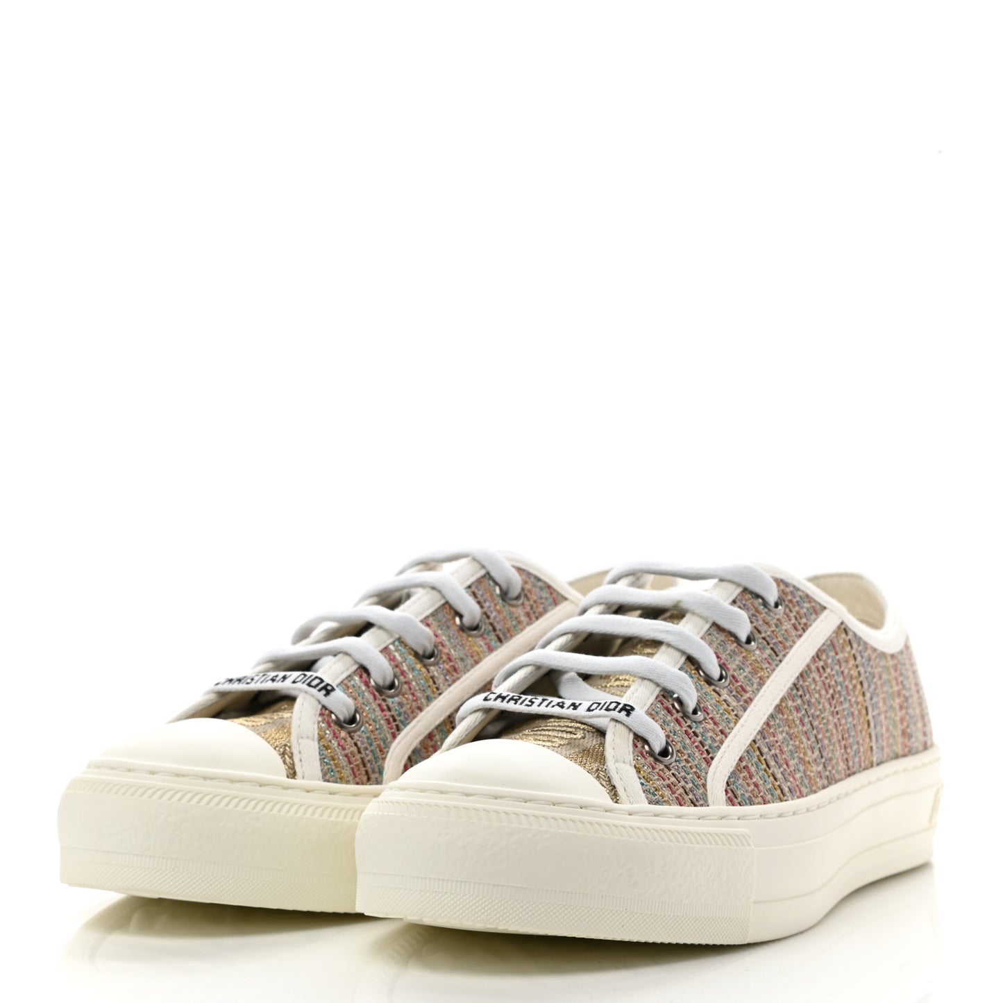 Romance Lurex Walk'N'Dior Low Top Sneakers 37.5 Multicolor