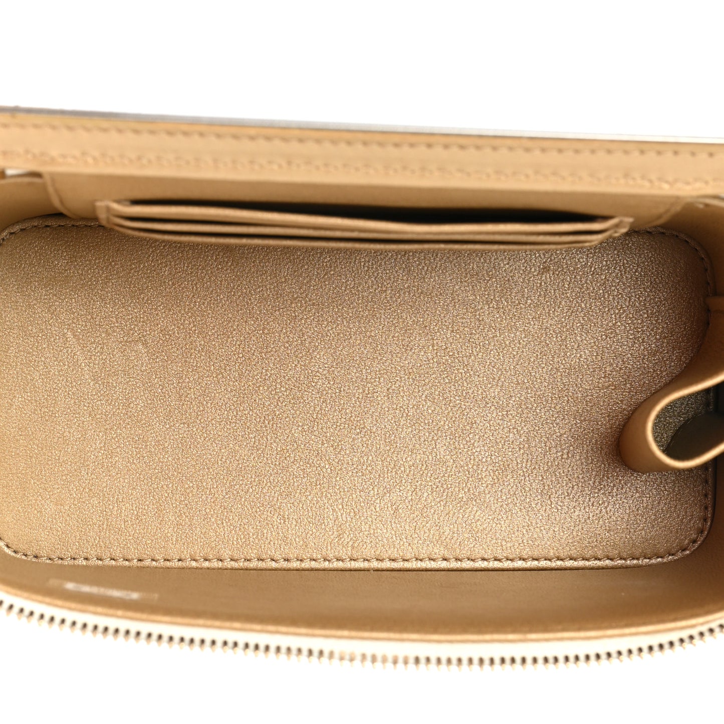 Lambskin Resin Quilted Vanity Case With Chain White
