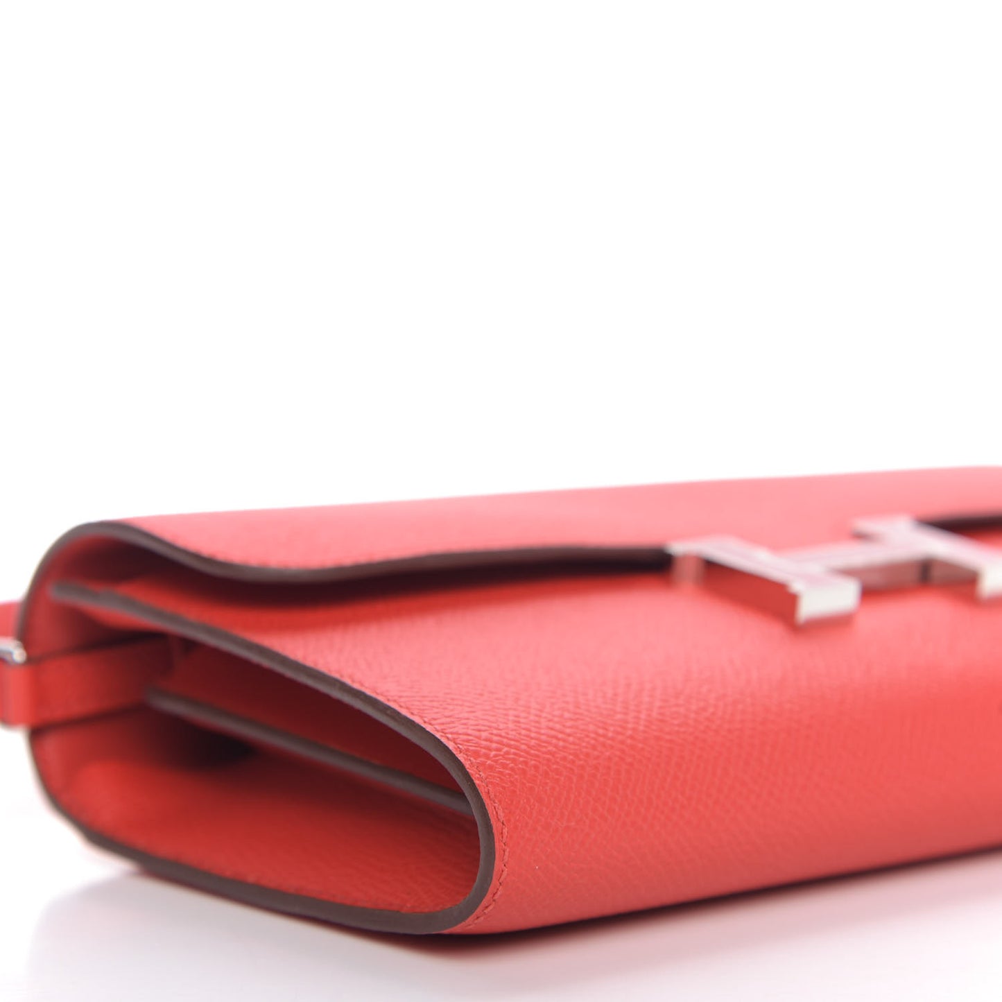 Epsom Enamel Constance Wallet To Go Rouge De Coeur Rubis