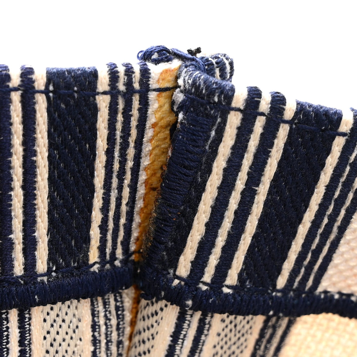 Canvas Embroidered Forte Dei Marmi Striped Book Tote Blue