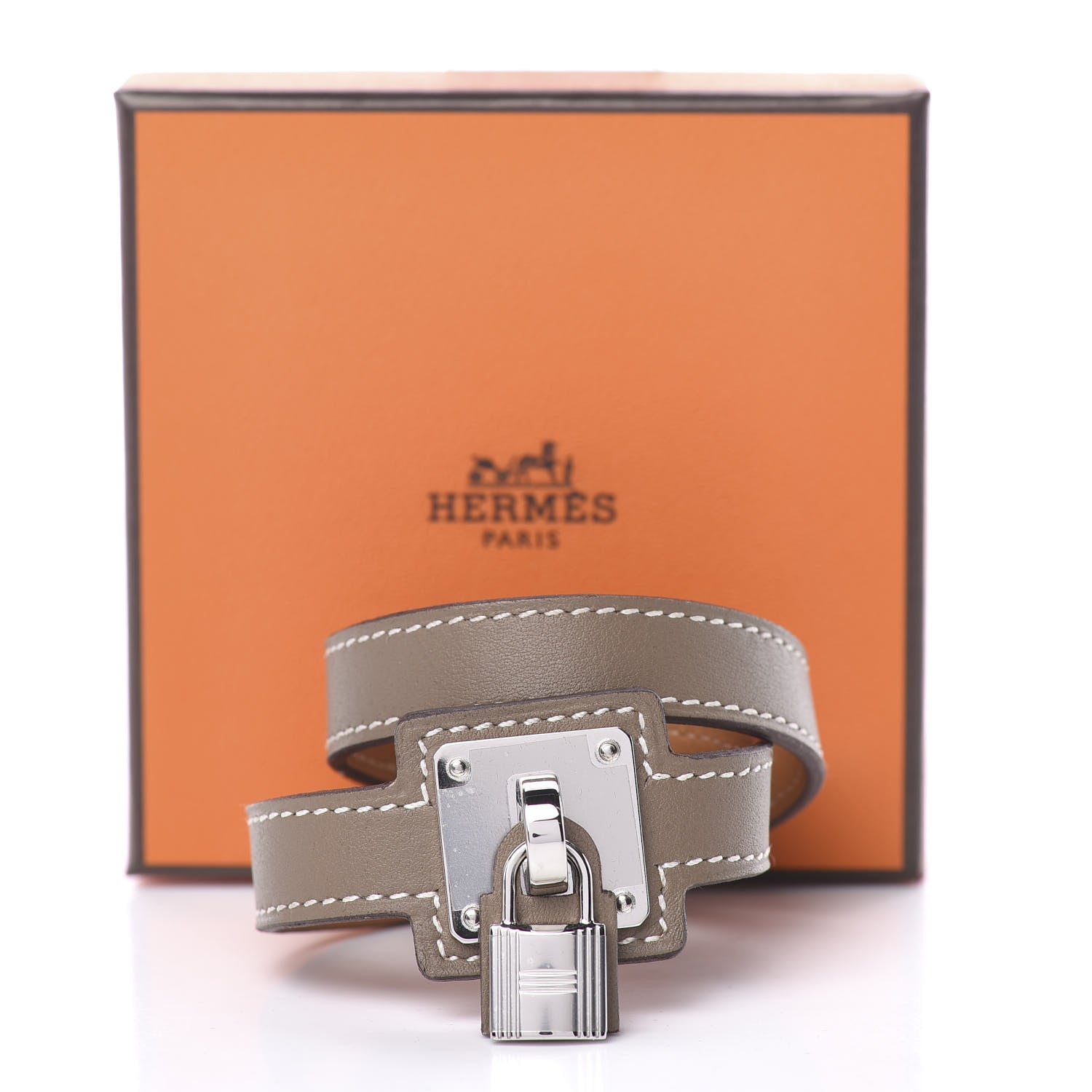 Hermes Swift O'Kelly Double Tour Bracelet T1 Etoupe 6 of 6