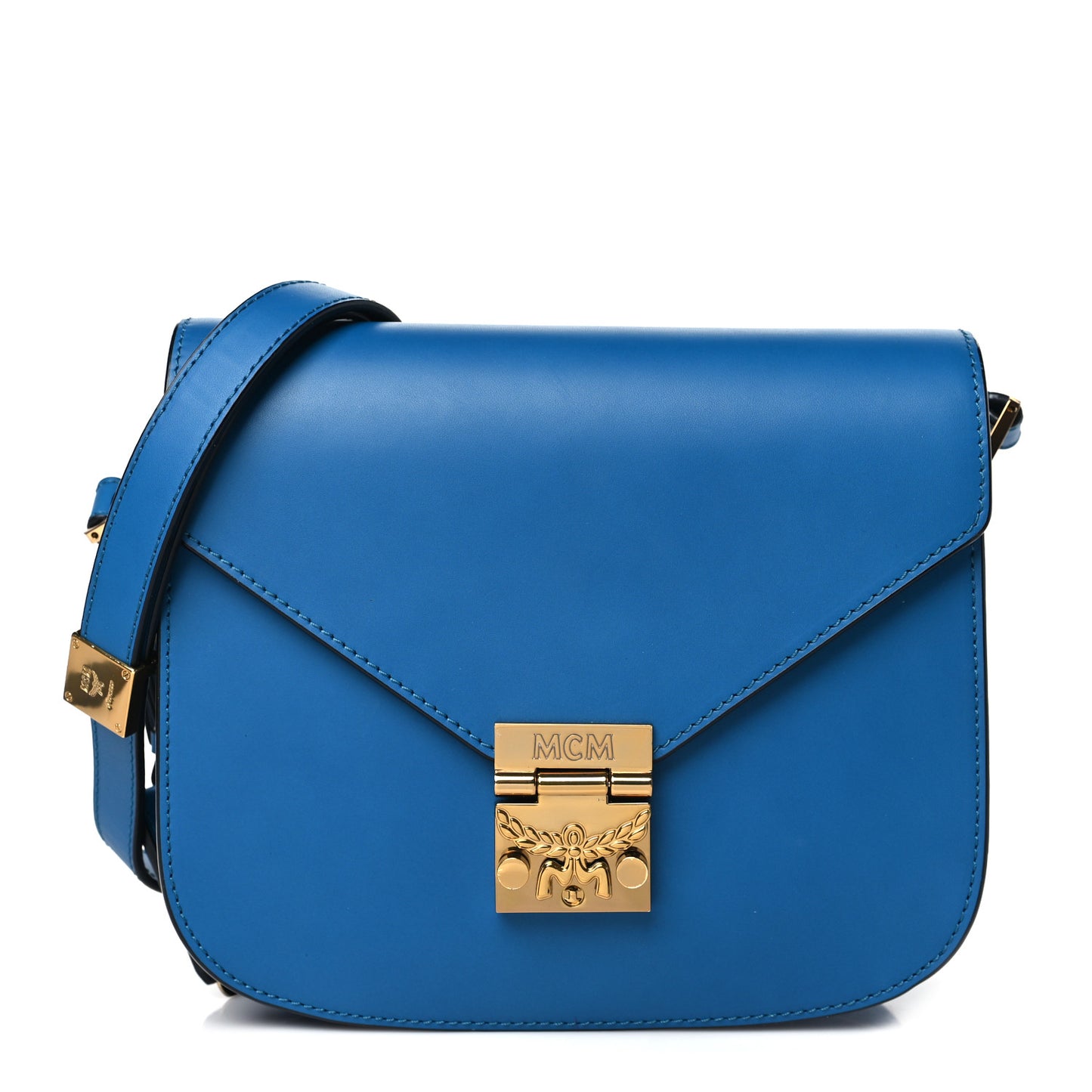 Calfskin Patricia Park Avenue Crossbody Bag Blue