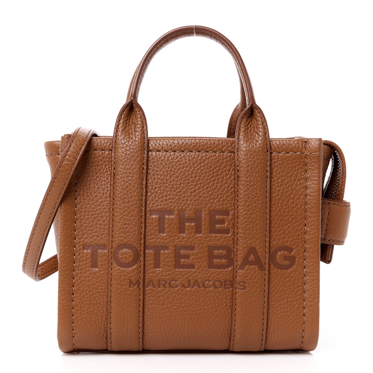 Grained Calfskin Micro The Tote Bag Argan Oil