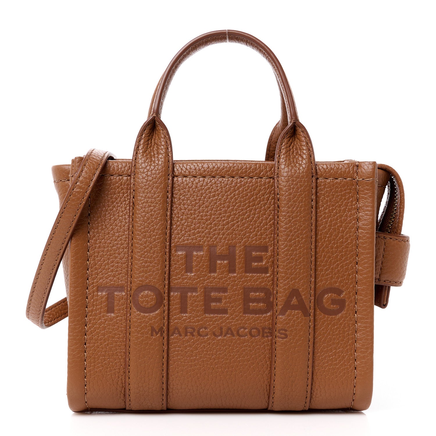 Marc Jacobs Grained Calfskin Micro The Tote Bag Argan Oil 1 of 11
