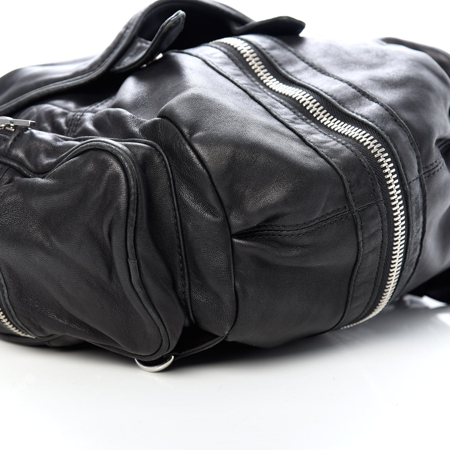 Lambskin Mini Marti Backpack Washed Black Rhodium Hardware