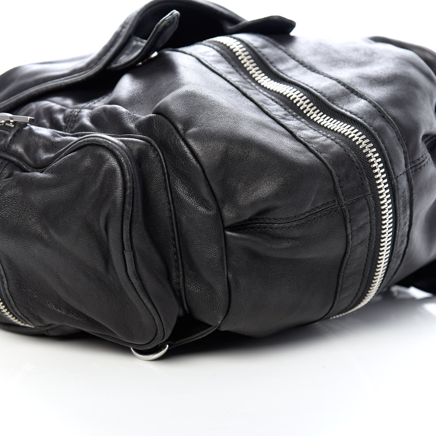 Alexander Wang Lambskin Mini Marti Backpack Washed Black Rhodium Hardware 5 of 7