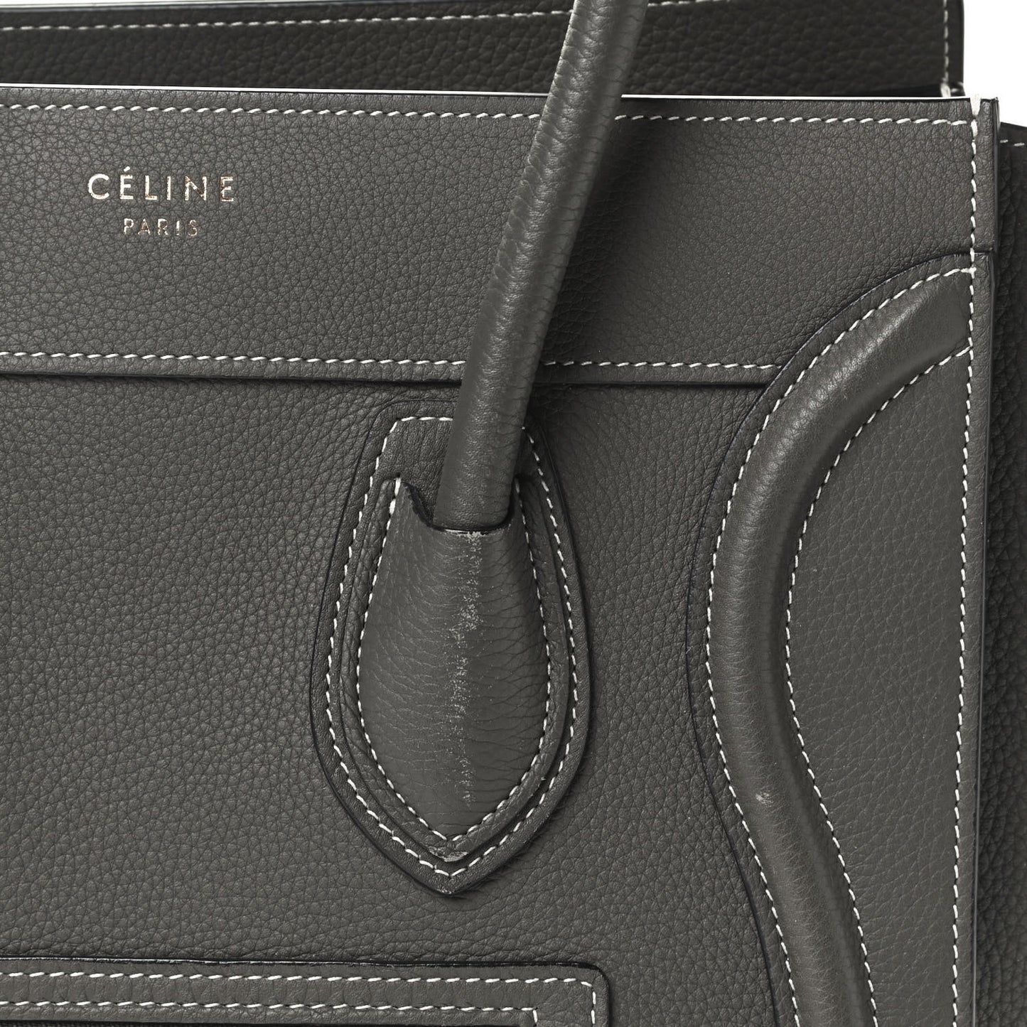 Drummed Calfskin Micro Luggage Souris