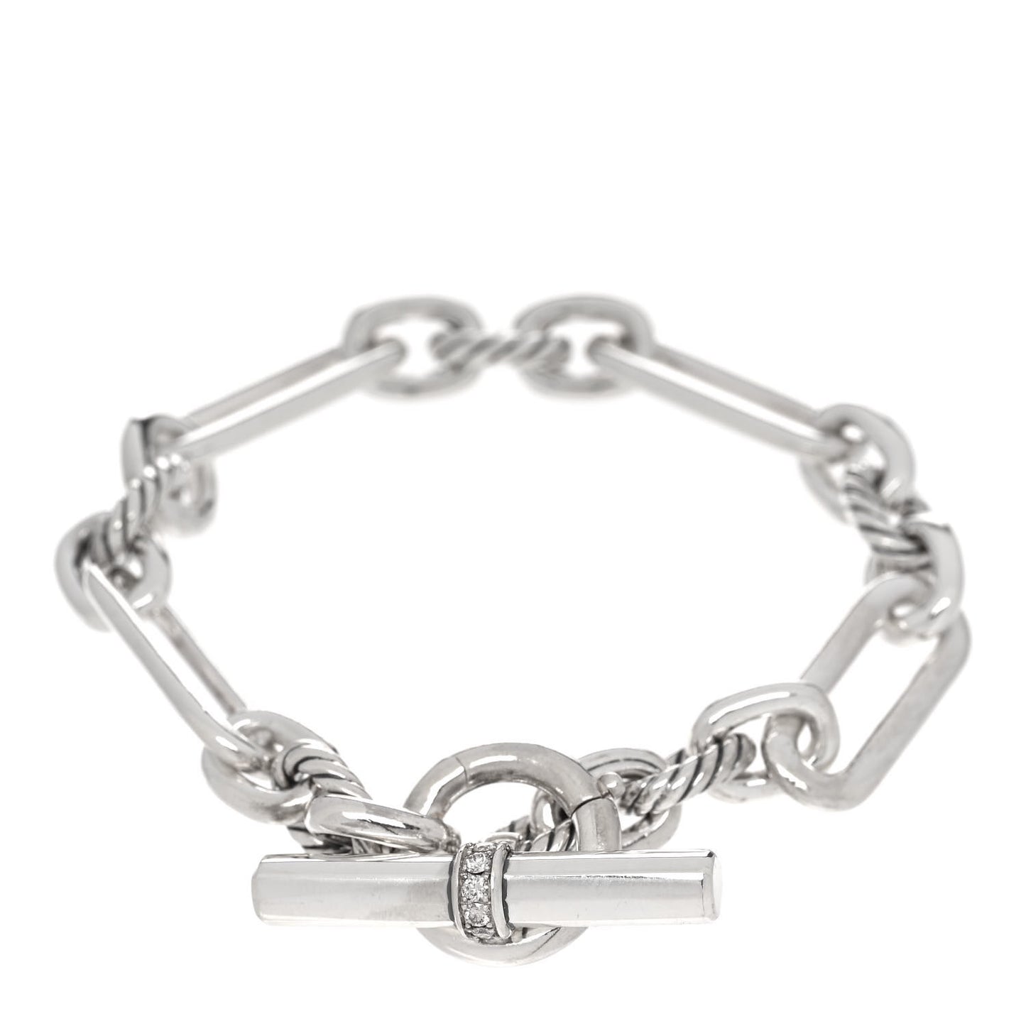 Sterling Silver Diamond Lexington Chain Bracelet