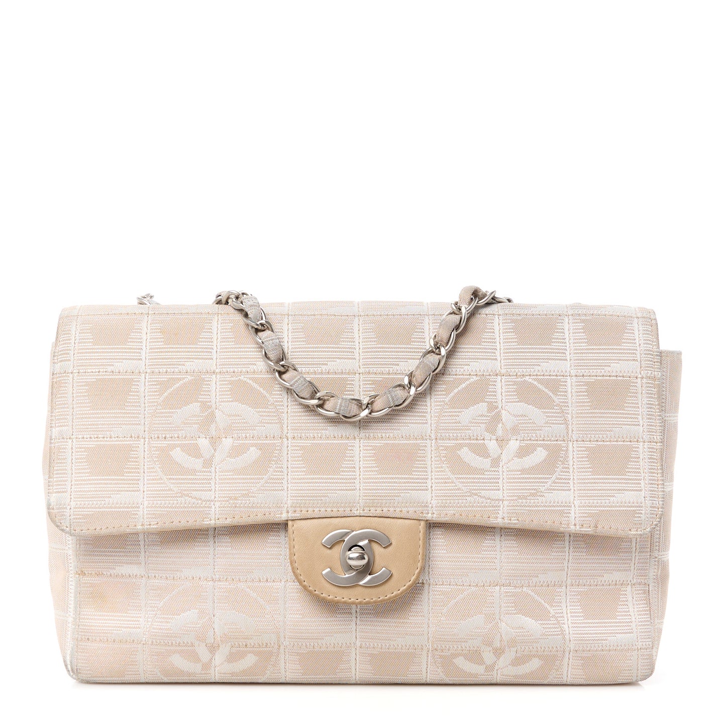 Nylon Medium Travel Flap Light Beige