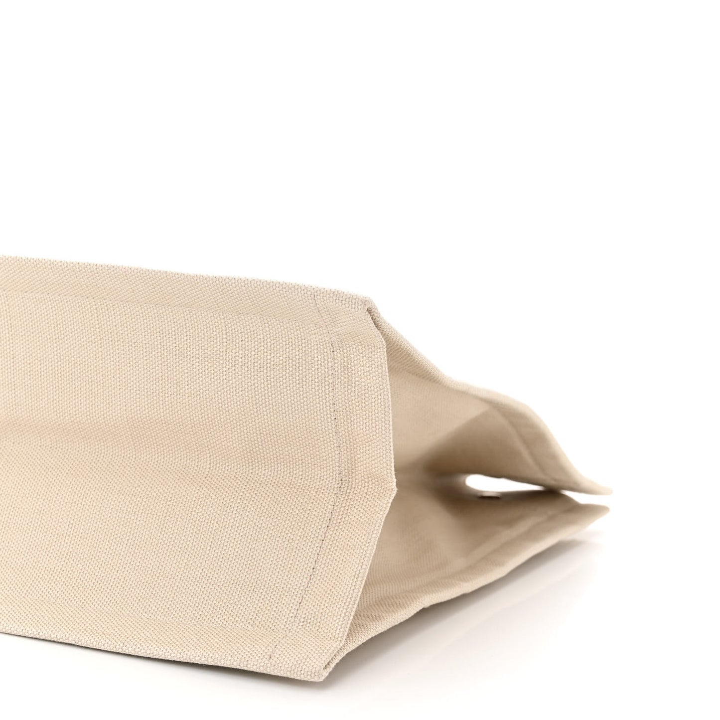Cotton Linen Calfskin Striped Rive Gauche Tote Water Green