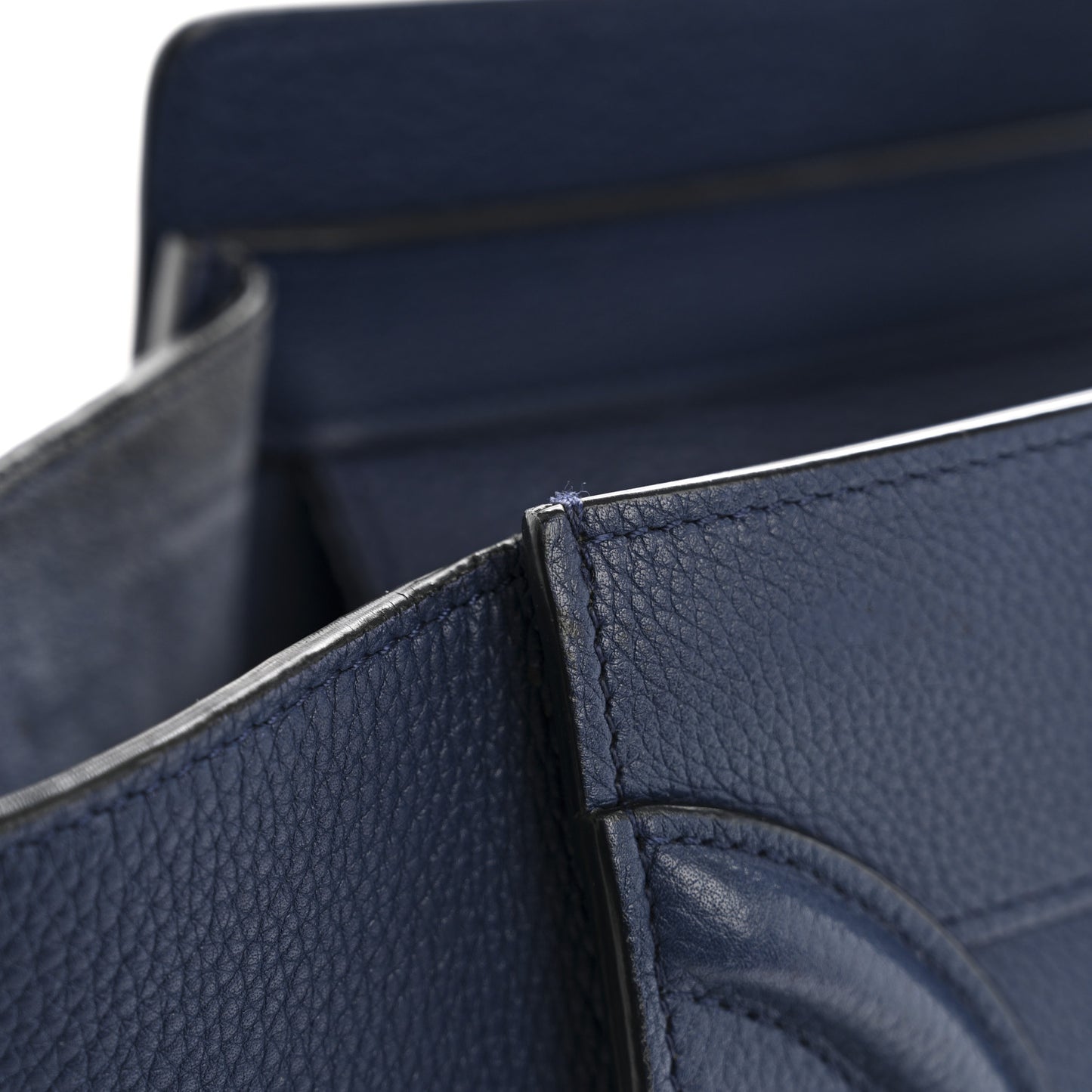 Drummed Calfskin Micro Luggage Marine