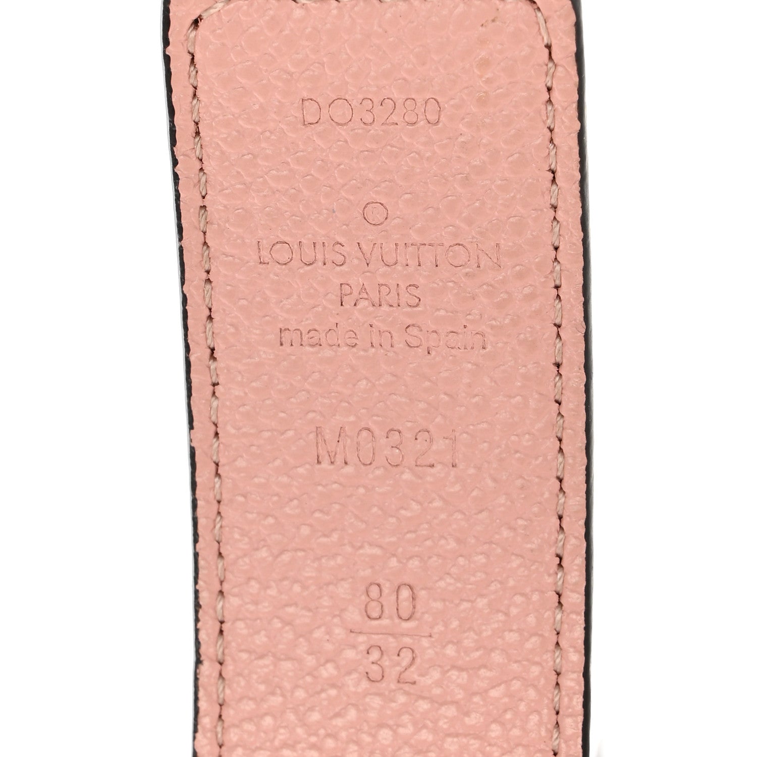 Louis Vuitton Calfskin Monogram 30mm LV Initiales Reversible Belt 80 32 Rose Ballerine 5 of 7