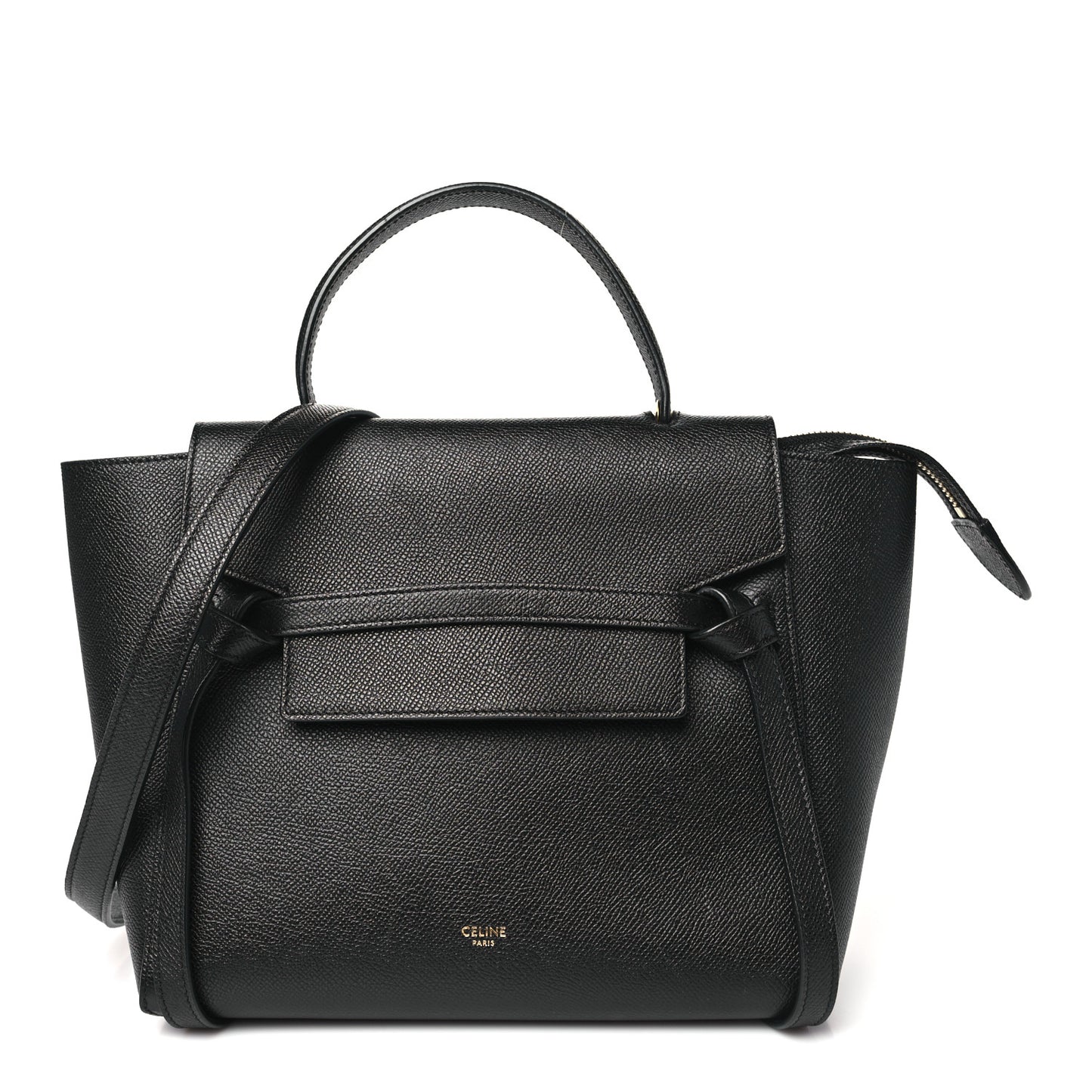 Grained Calfskin Micro Belt Bag Black