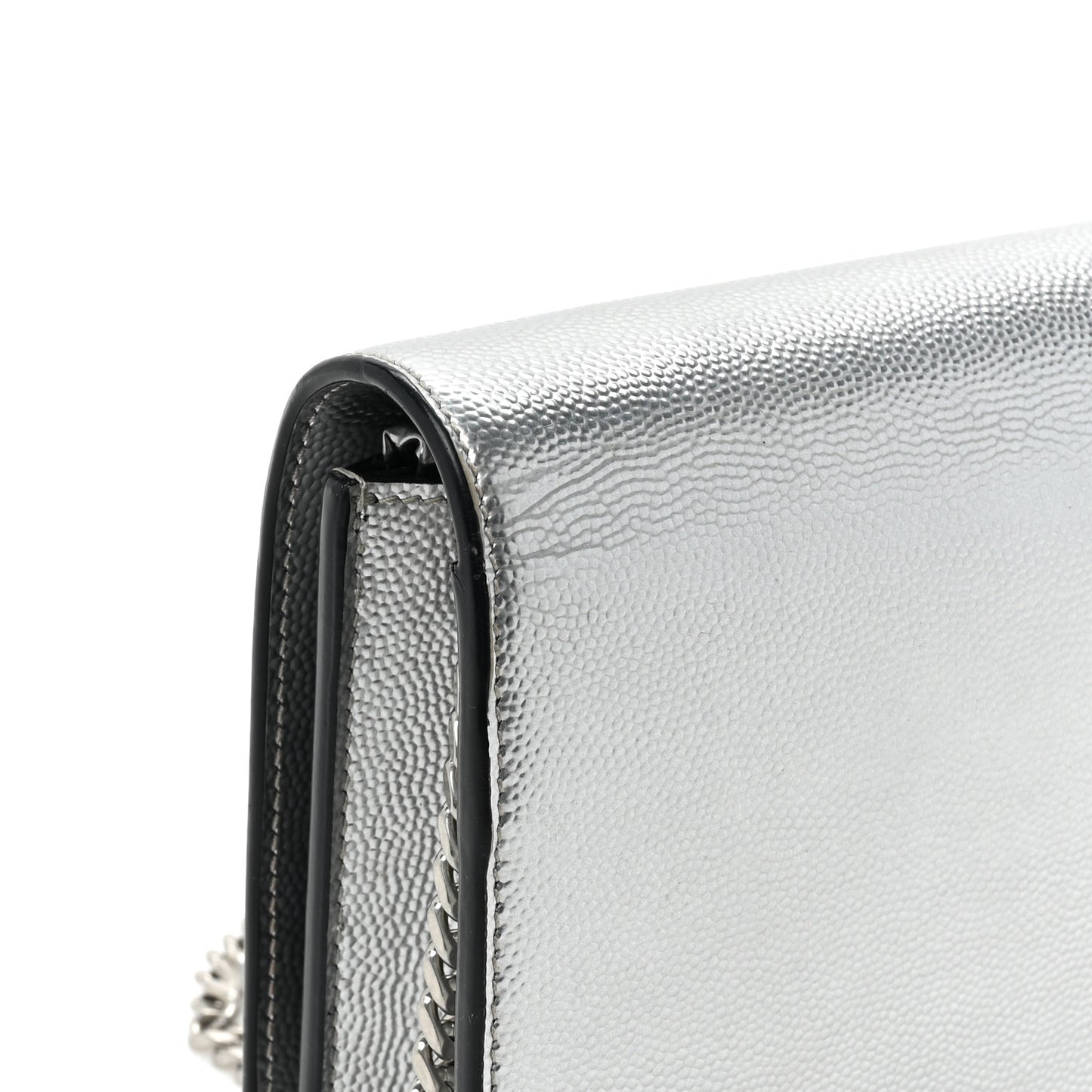Grain De Poudre Clasic Kate Monogram Tassel Chain Wallet Argento