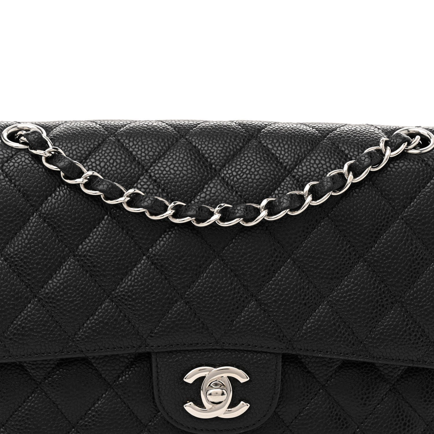 Chanel Caviar Quilted Medium Double Flap Black 8 of 16