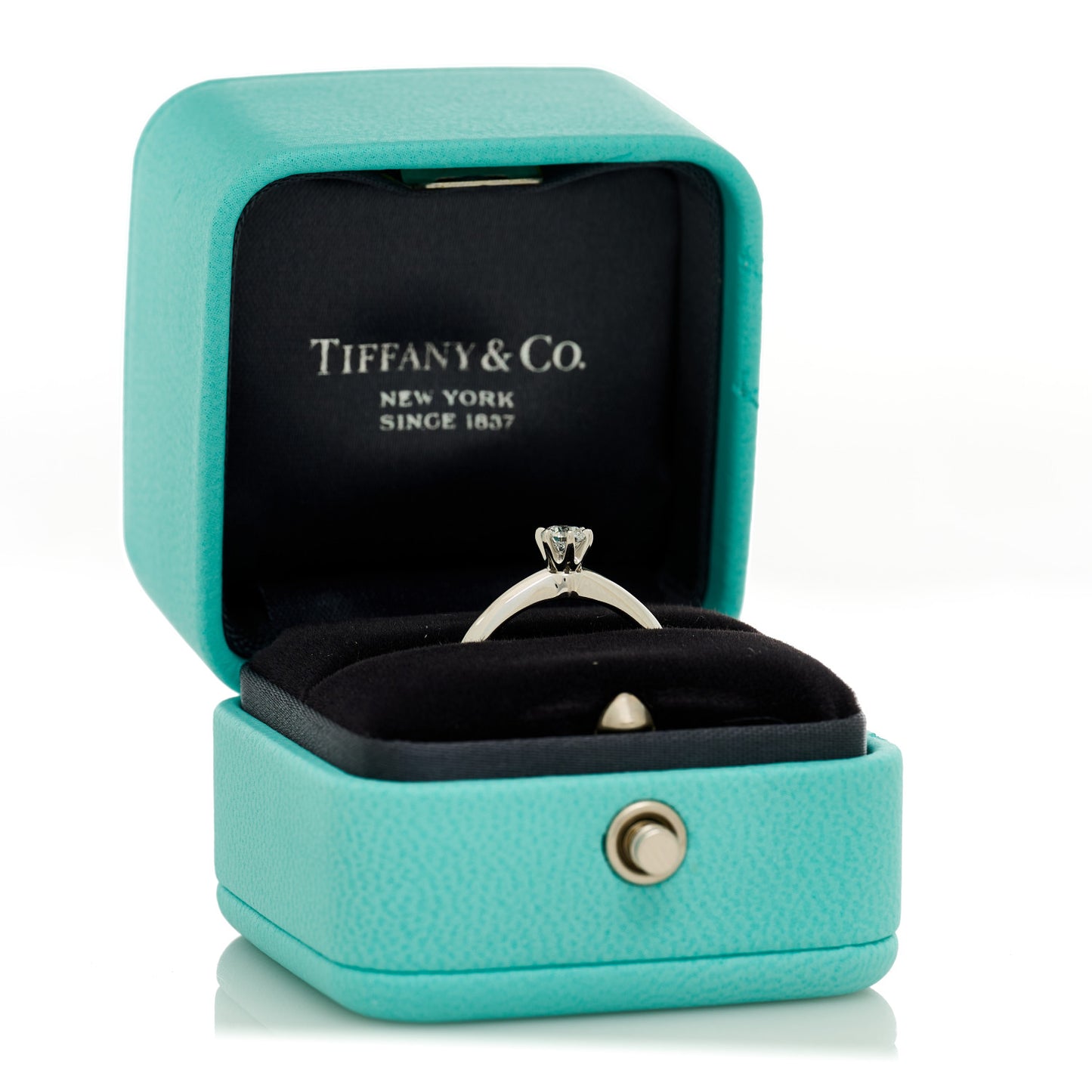 Platinum Diamond .19ct Solitaire Engagement Ring 51 5.75