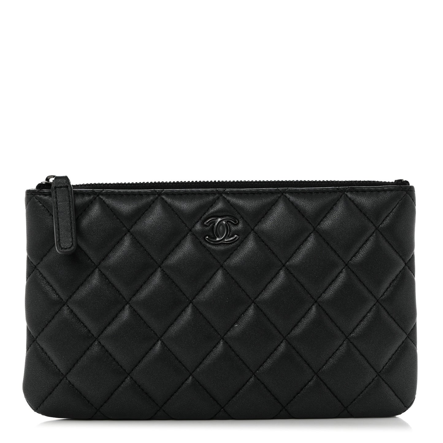 Lambskin Quilted Cosmetic Case So Black