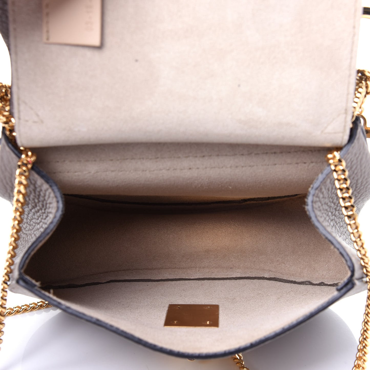 Grained Lambskin Mini Drew Shoulder Bag Motty Grey