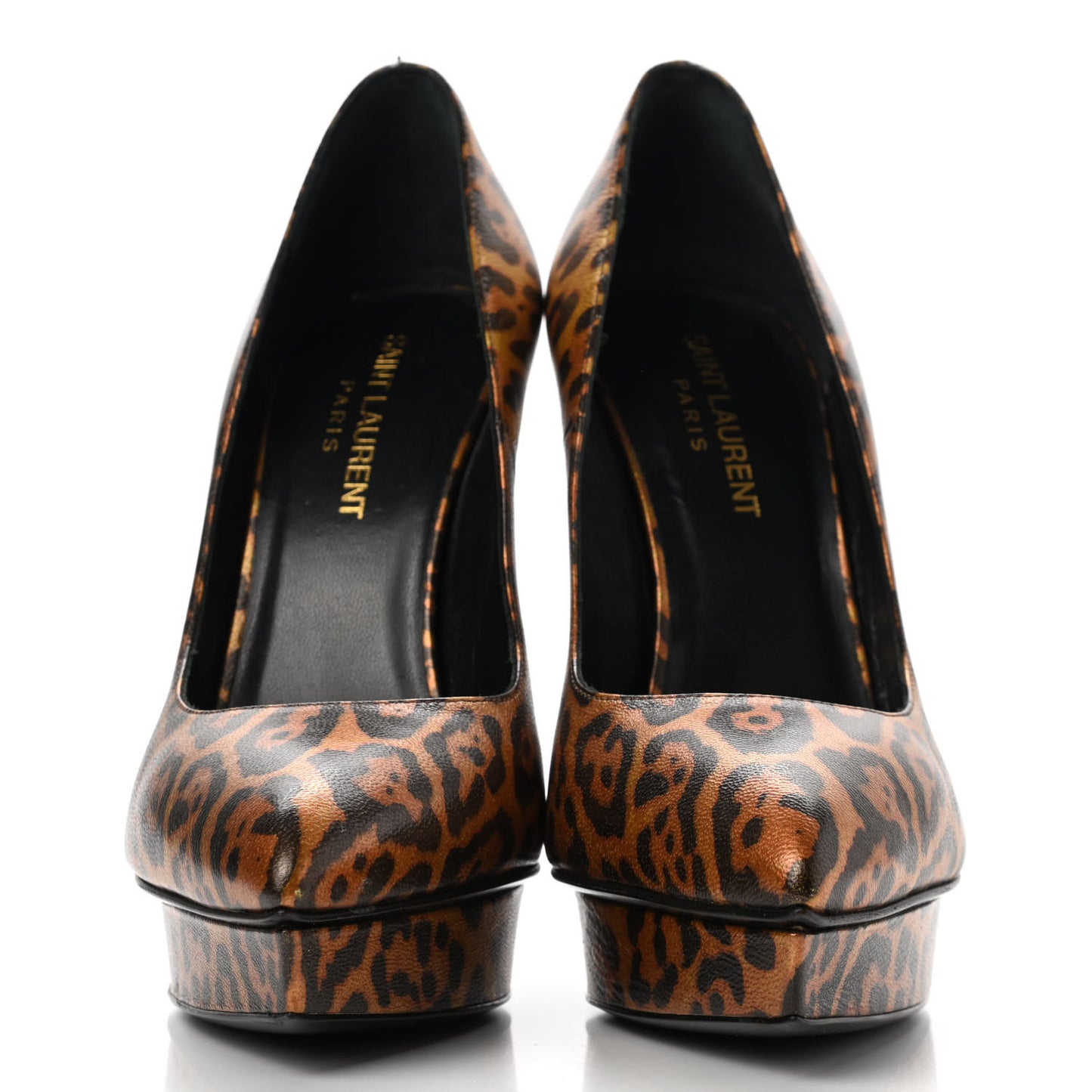 Leopard Lame Double Cat Janis 105 Pumps 38