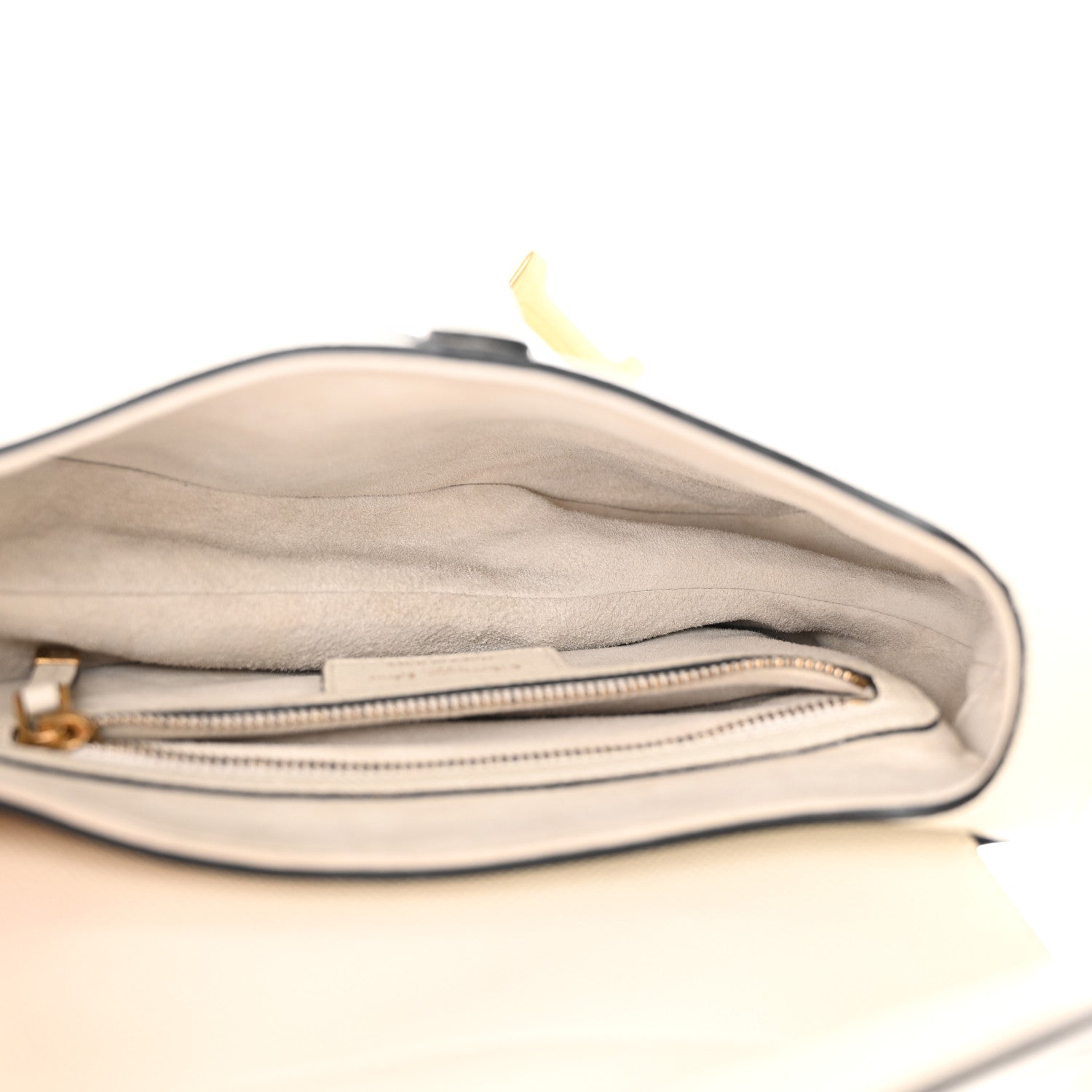 Christian Dior Grained Calfskin Saddle Bag White 5 of 9