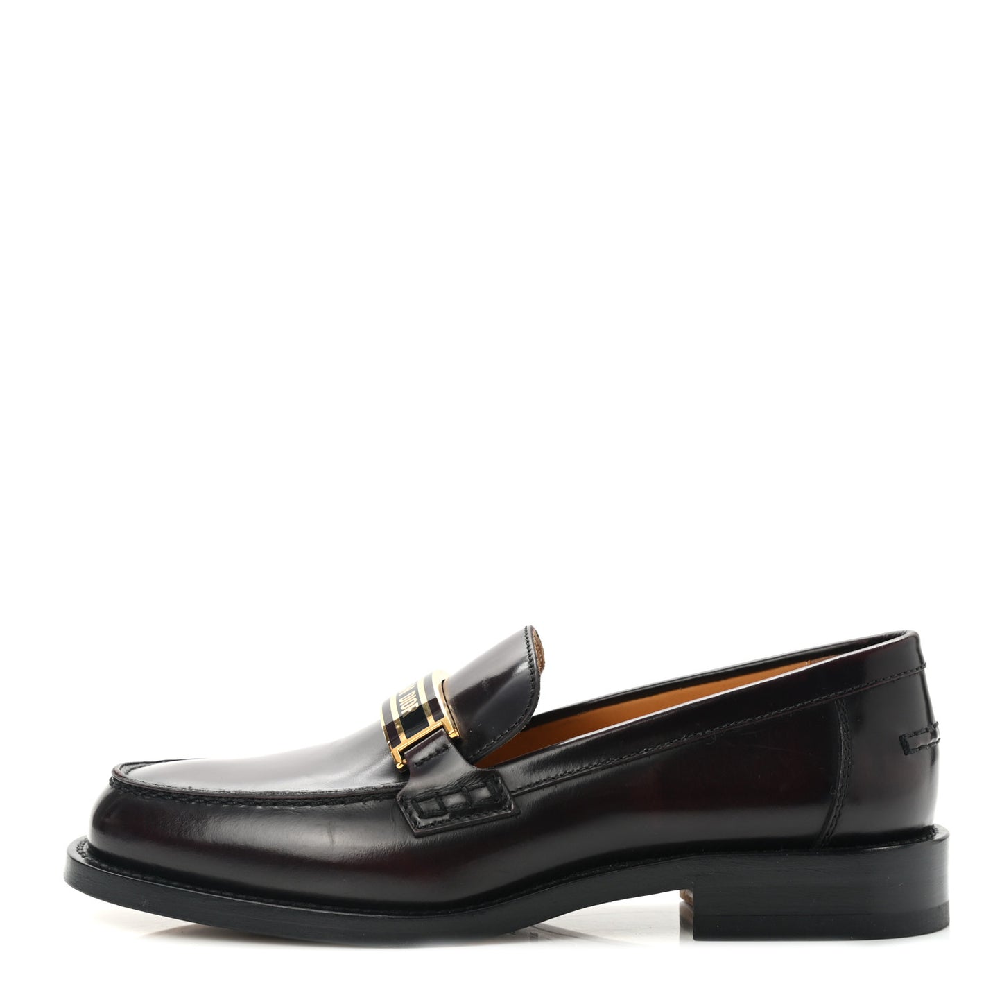 Shaded Calfskin Dior Code 15mm Loafers 37 Deep Amaranth