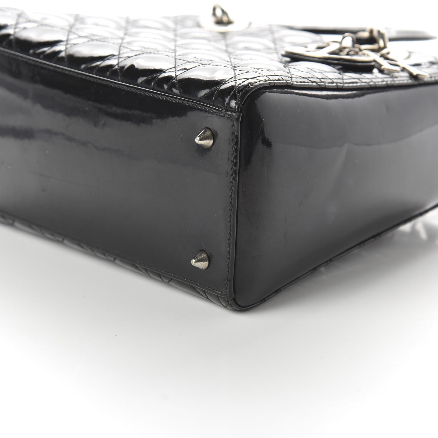 Christian Dior Patent Cannage Medium Lady Dior Black 8 of 11