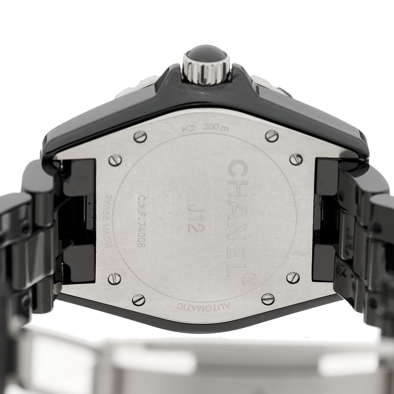 Chanel Stainless Steel Ceramic 38mm J12 Phantom Automatic Watch Black 4 of 5