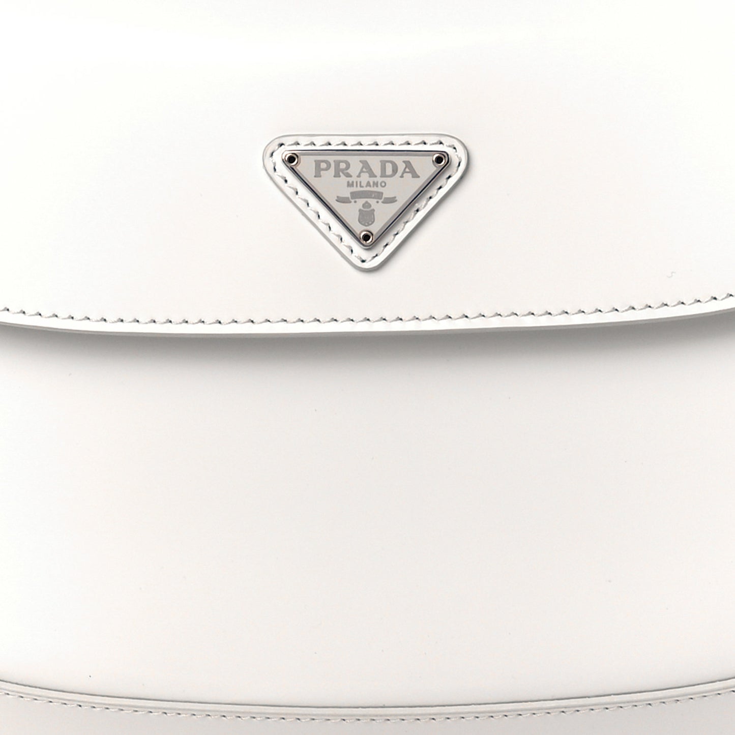 Spazzolato Cleo Flap Shoulder Bag White
