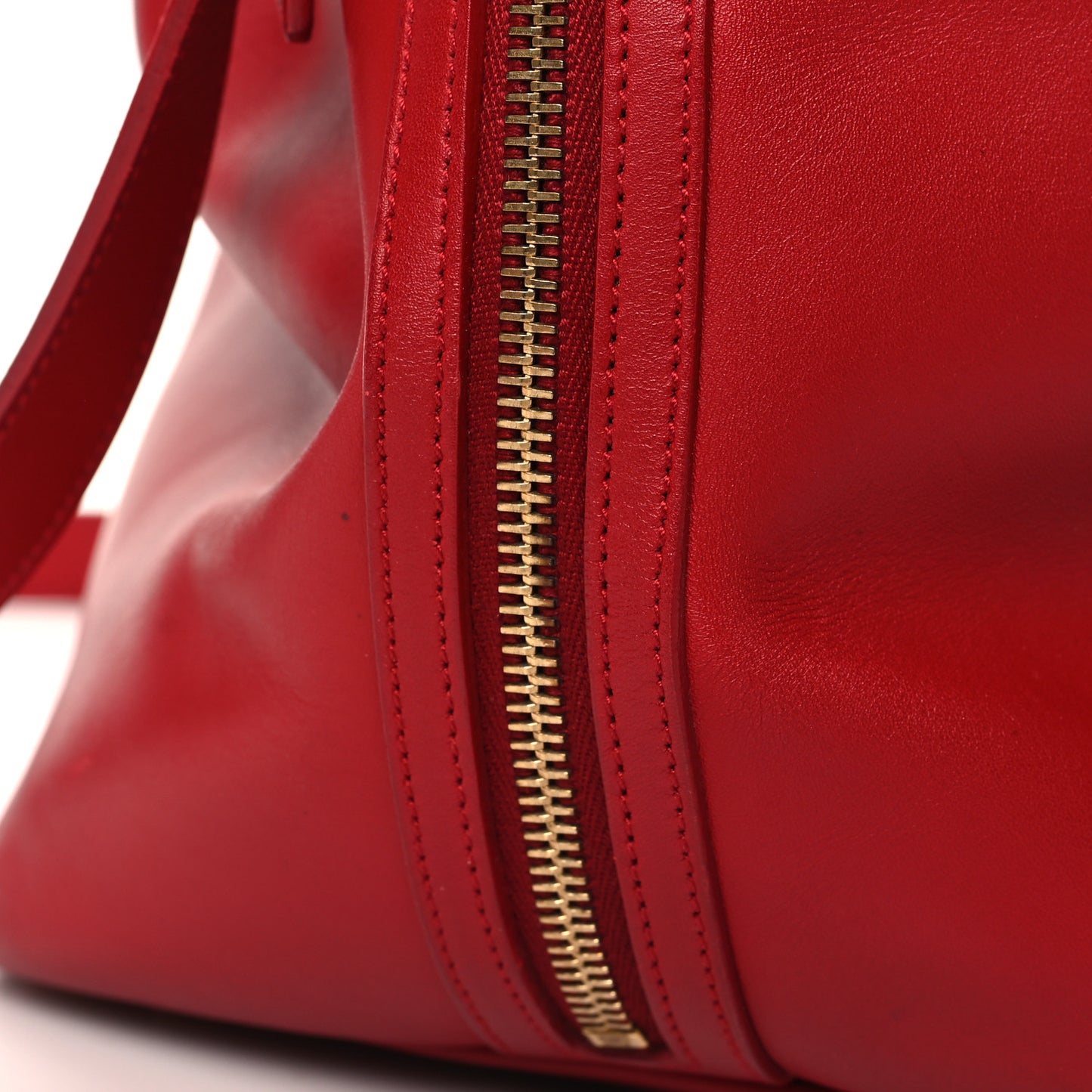 Calfskin Large Emmanuelle Bucket Bag Lipstick Red