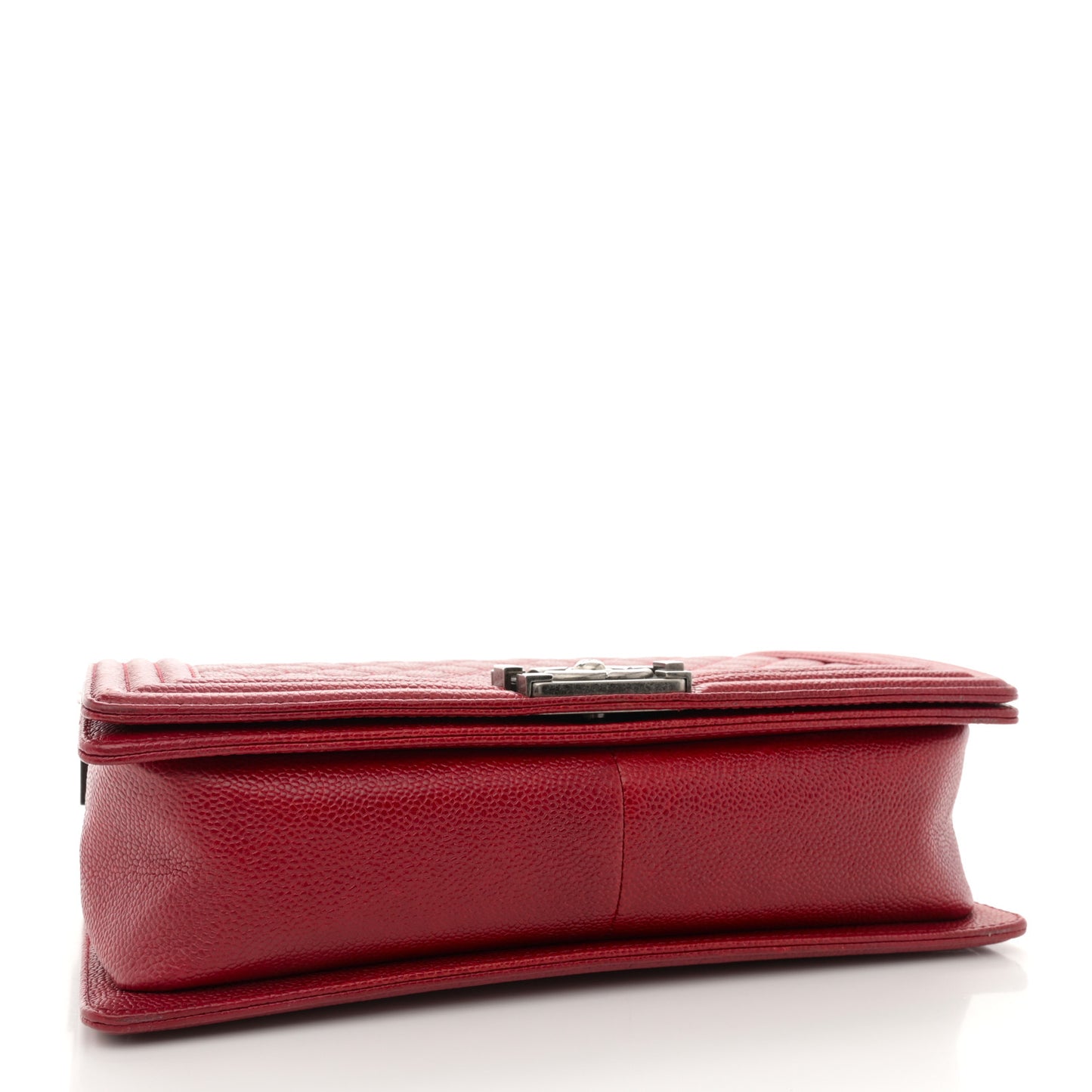 Caviar Quilted New Medium Boy Flap Dark Red