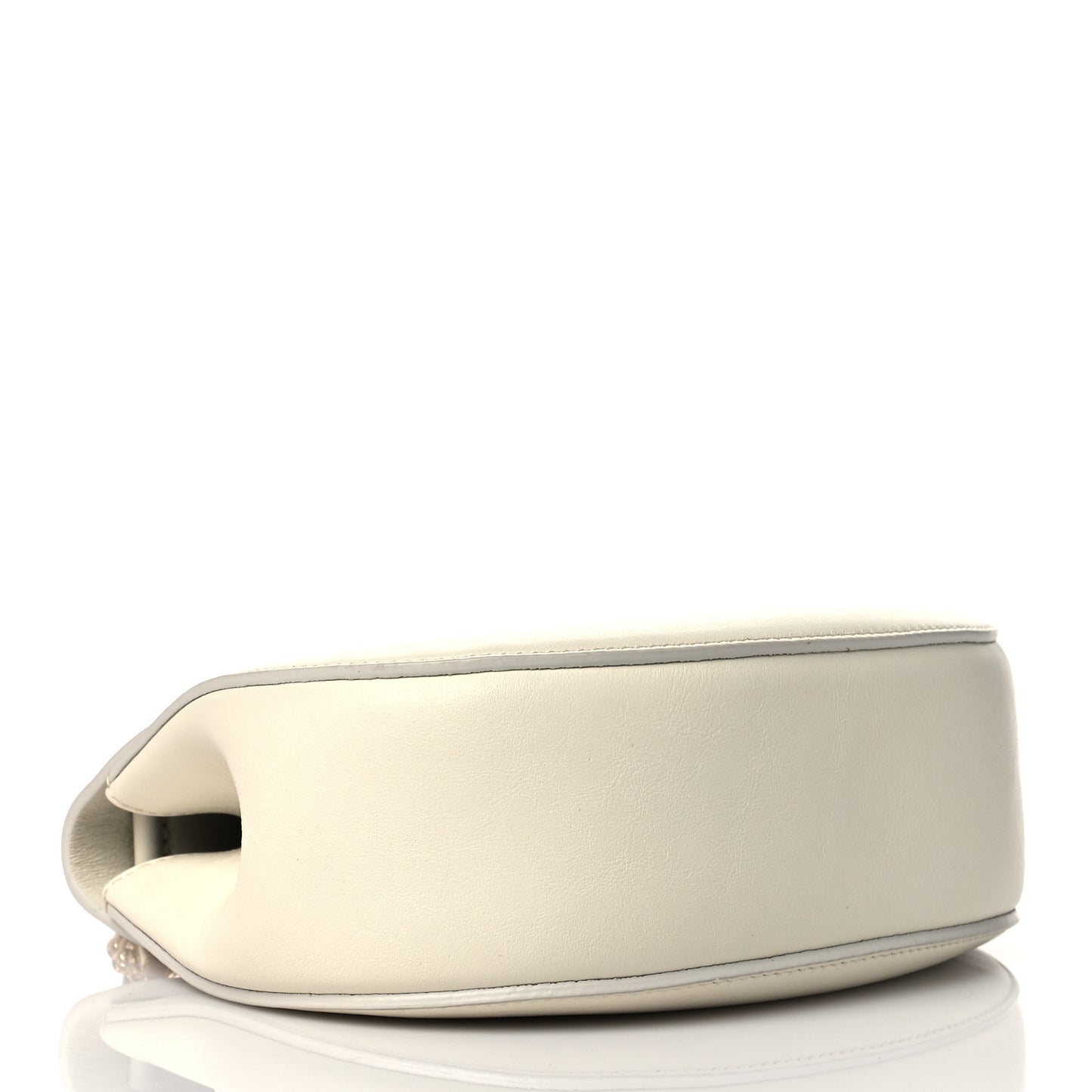 Calfskin Mini Drew Shoulder Bag White