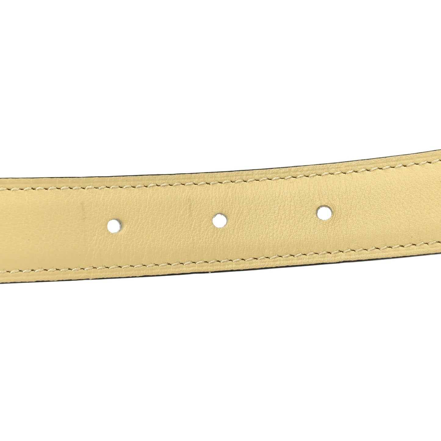 Swift Epsom 24mm Mini Martelee Constance Belt 90 Jaune Poussin White