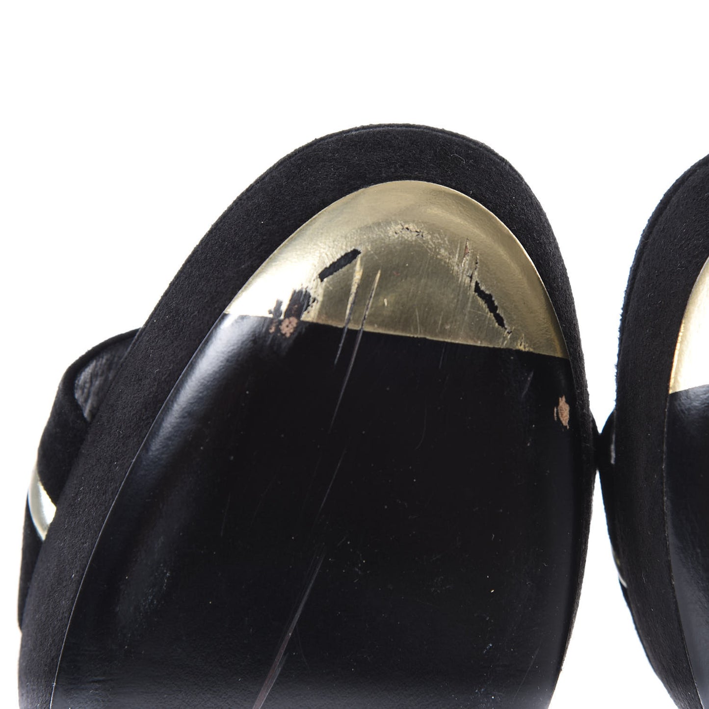 Suede Keira T Strap Platforms 39.5 Black
