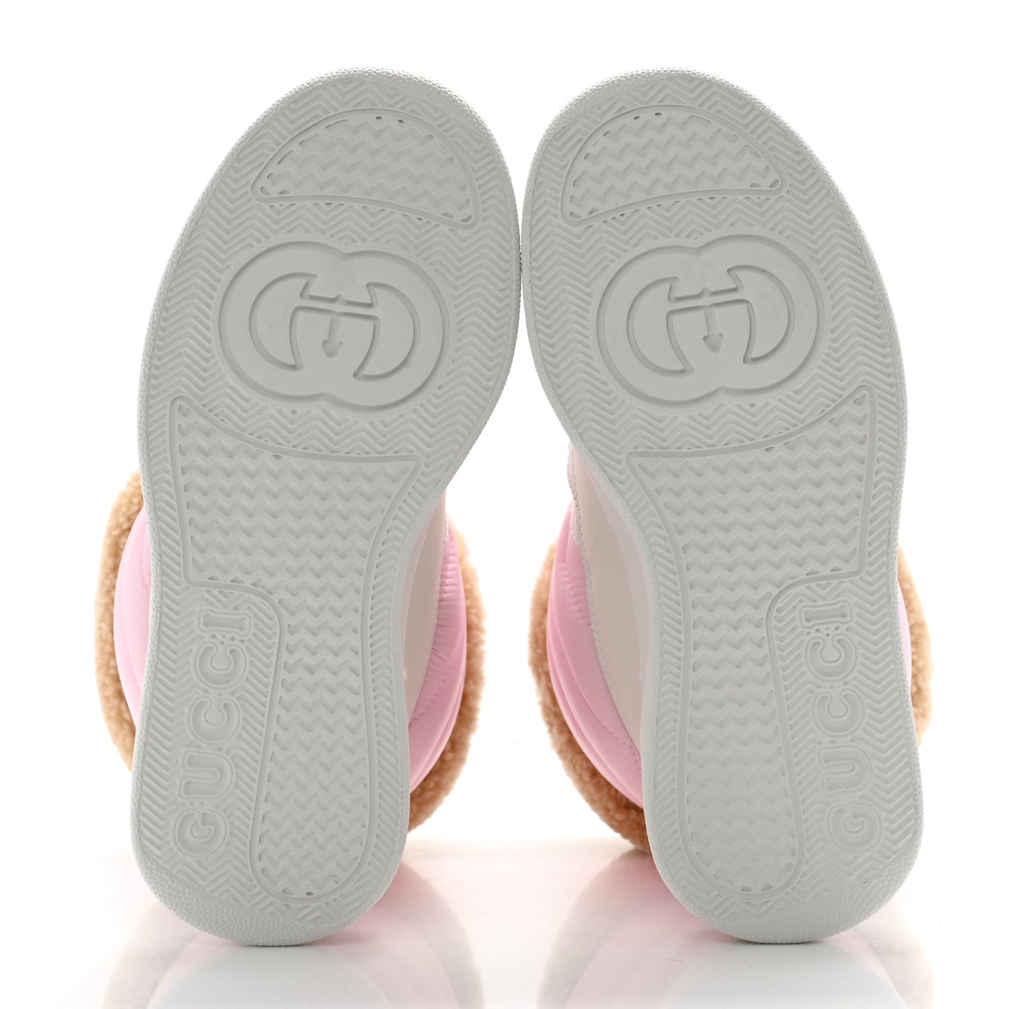 Calfskin Matelasse Shearling Horsebit Snow Boots 34 Pink White