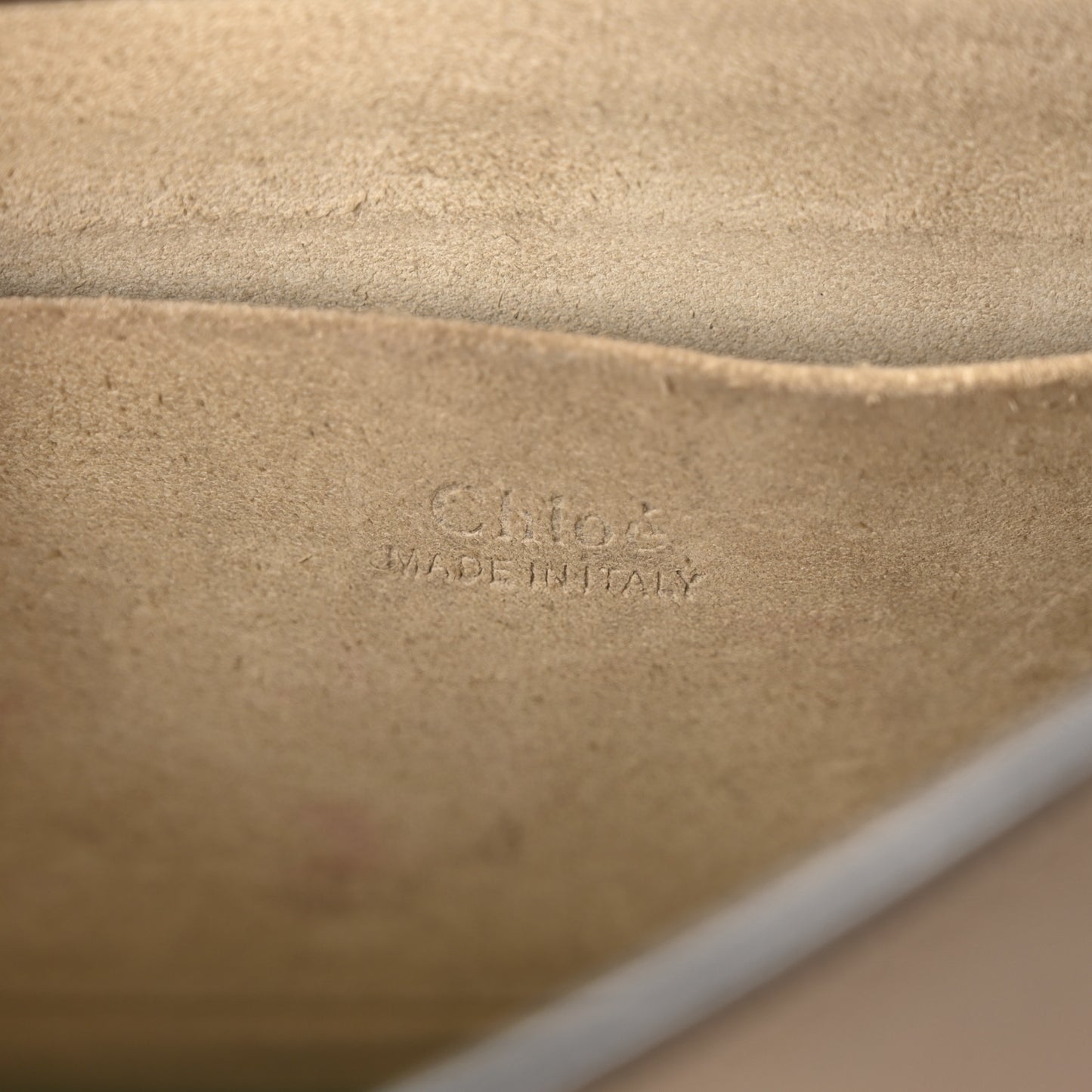Calfskin Suede Small Nile Bracelet Bag Motty Grey