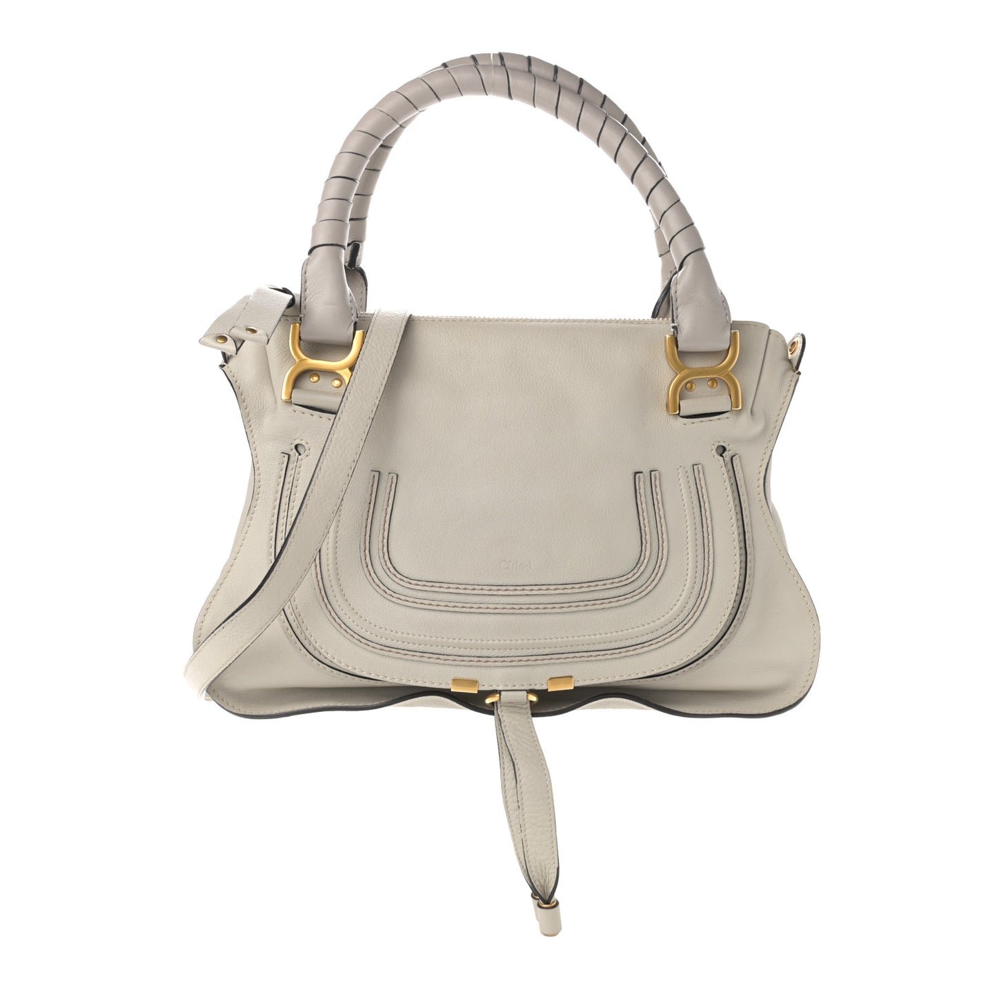 Calfskin Medium Marcie Satchel Dove