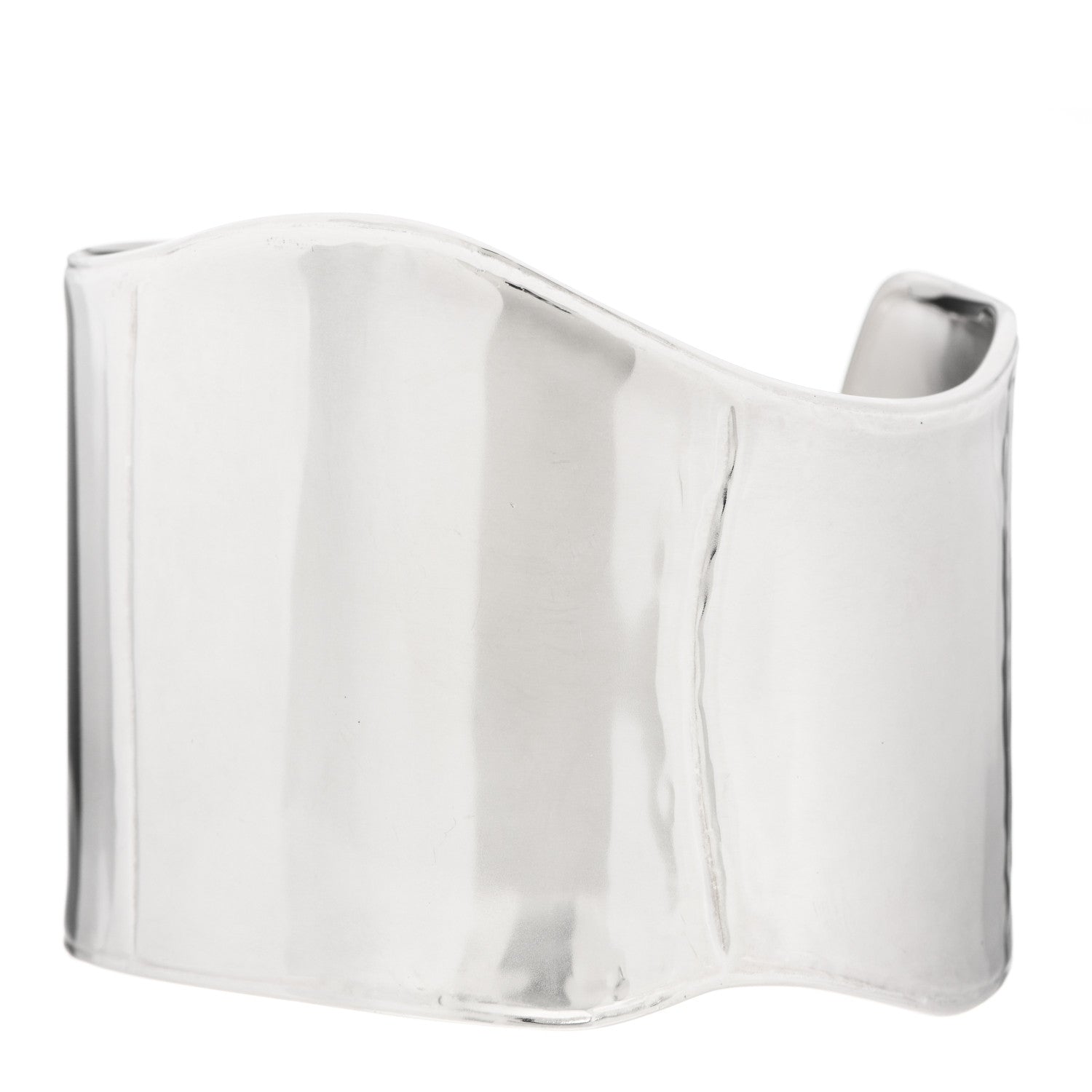 Hermes Sterling Silver Memoire Cuff Bracelet ST 1 of 5