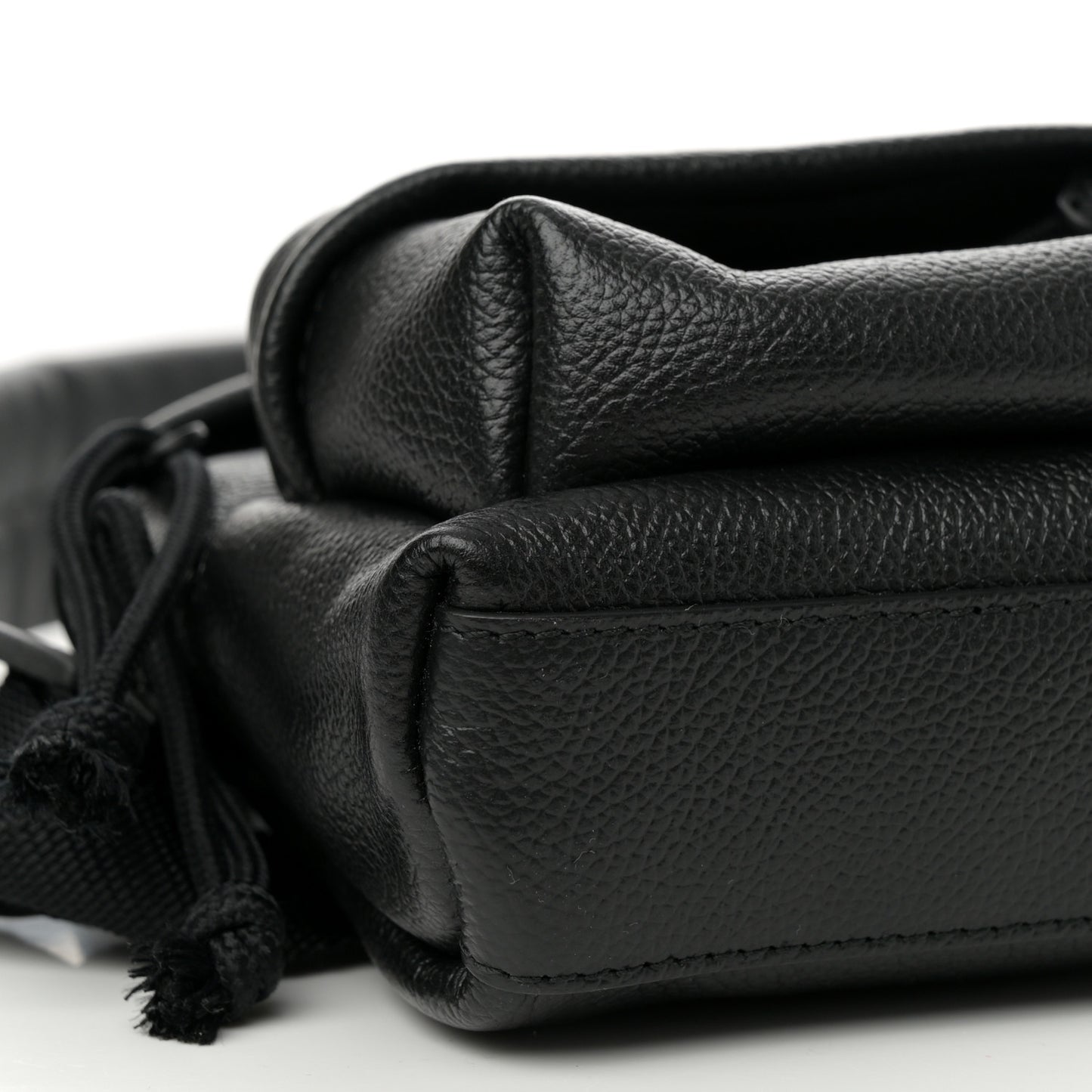 Grained Calfskin Mini Explorer Crossbody Backpack Black