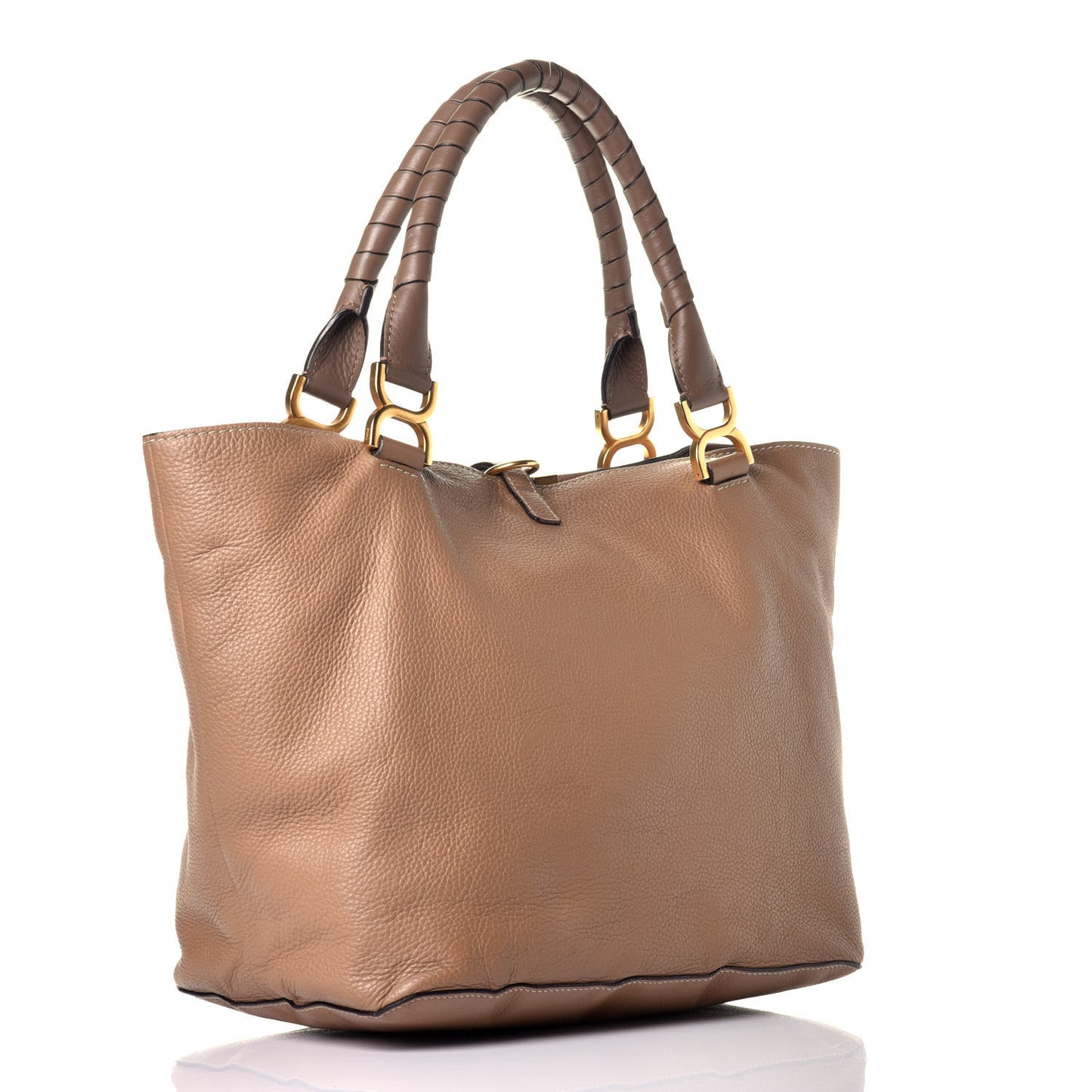 Calfskin Large New Marcie Tote Nut