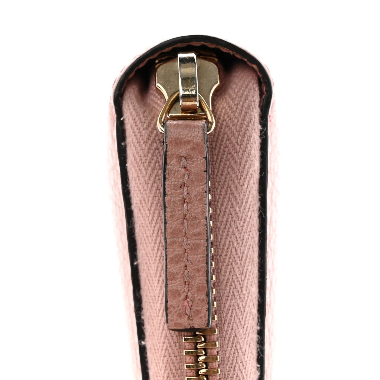 Dollar Calfskin Medium GG Zip Around Wallet Soft Pink