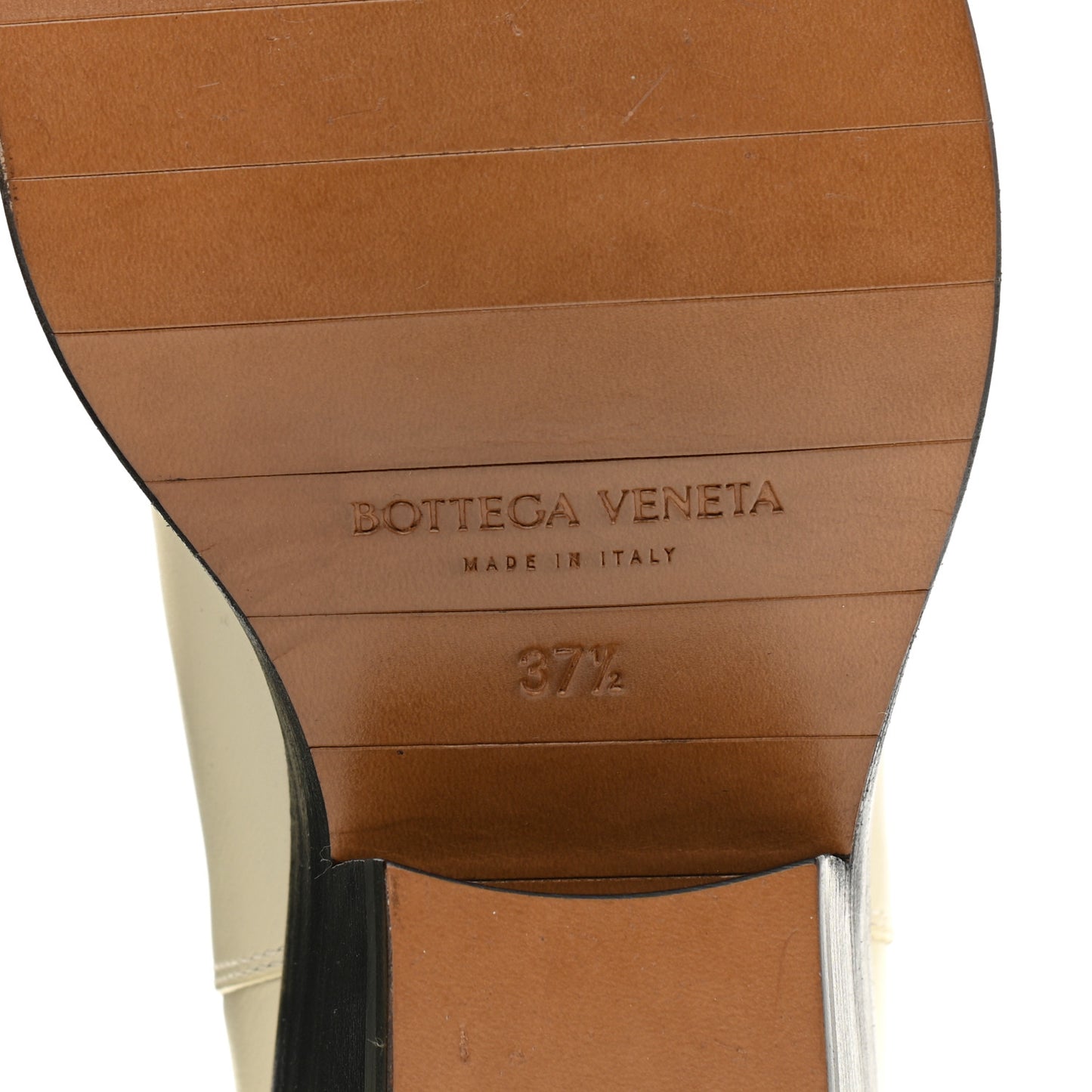 Calfskin Lean Mid-Calf Boots 37.5 Wax