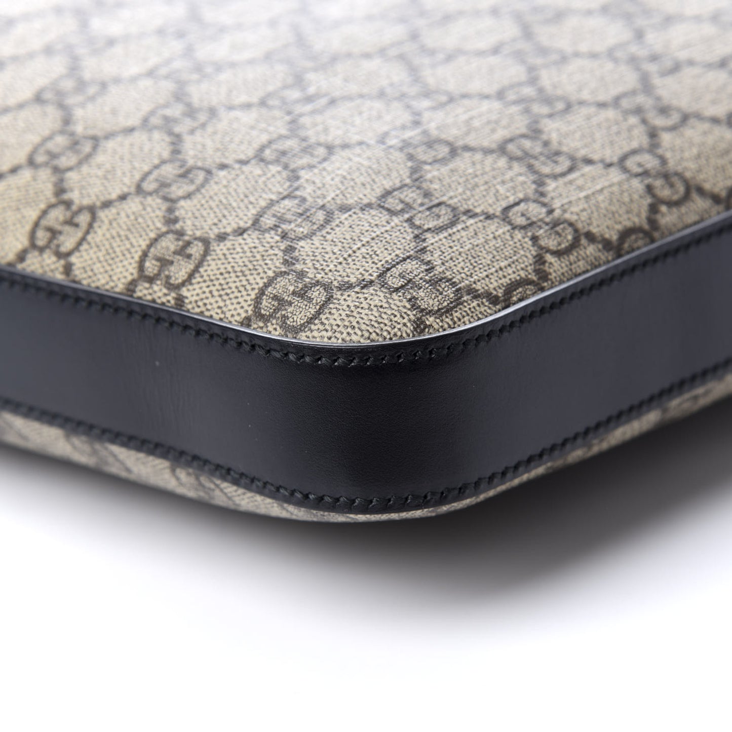 GG Supreme Monogram Flat Messenger Bag Black