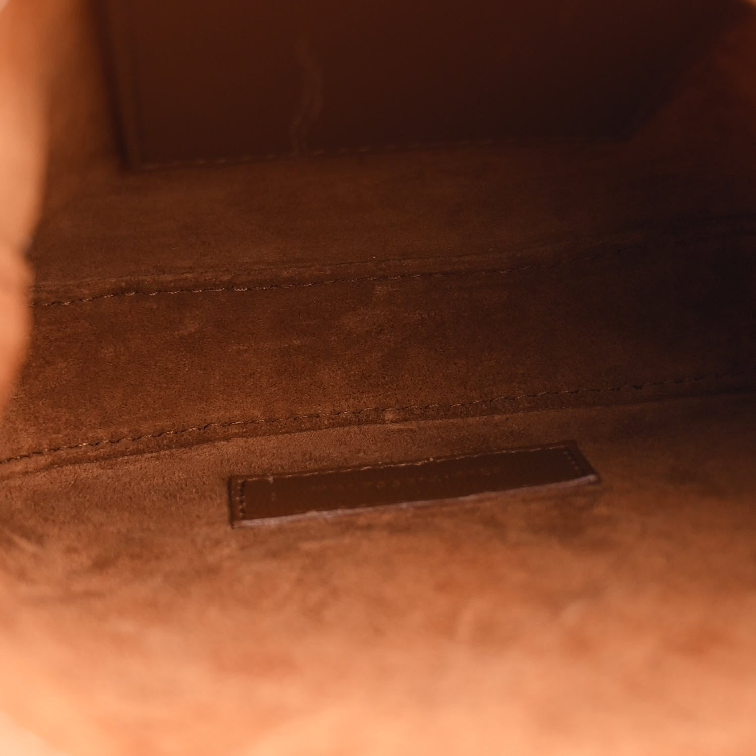 Saint Laurent Smooth Calfskin Le 5 A 7 Vertical Hobo Brown Gold 5 of 11