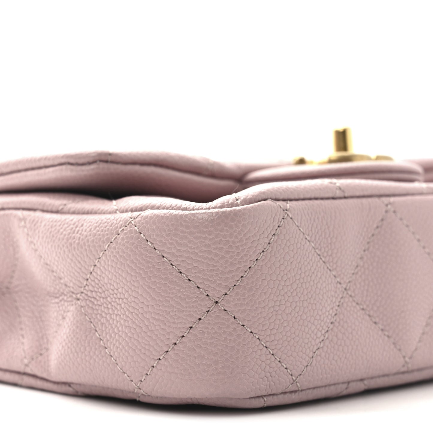 Caviar Quilted Mini Rectangular Sweetheart Flap Lilac