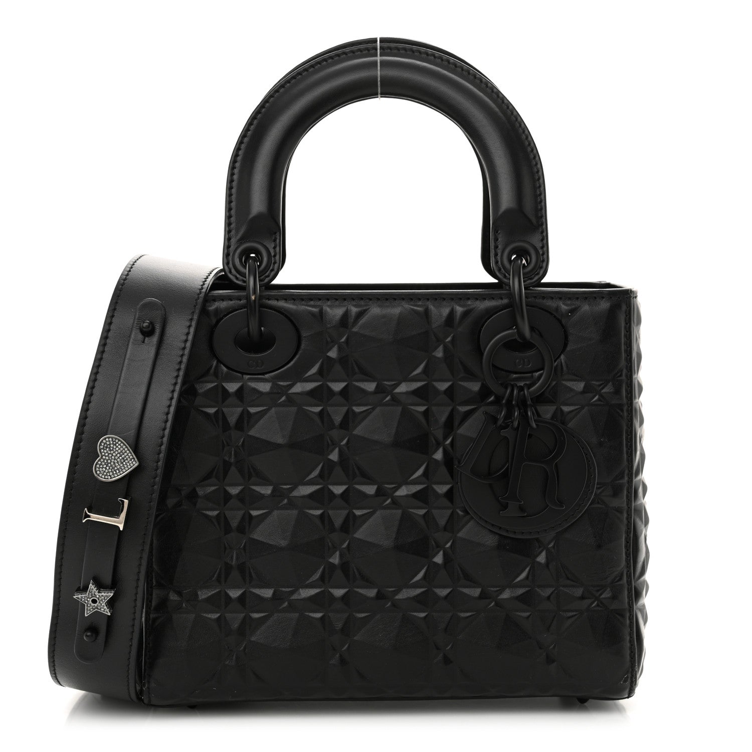 Christian Dior Calfskin Cannage Diamond Small My ABCDior Lady Dior Black 1 of 13